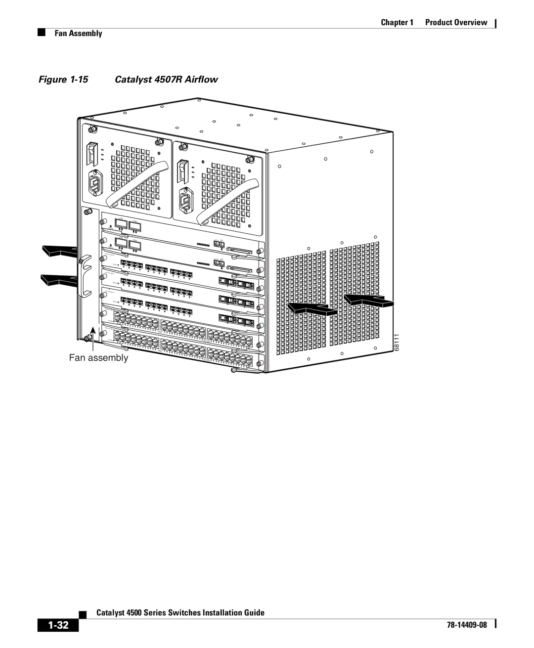 Cisco Systems 4500 manual Catalyst 4507R Airflow 