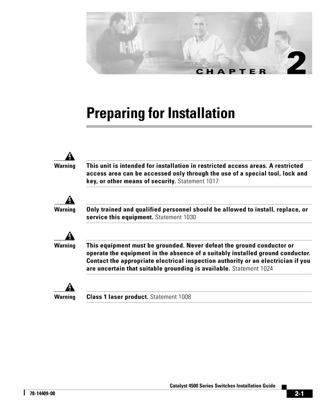 Cisco Systems 4500 manual Preparing for Installation 