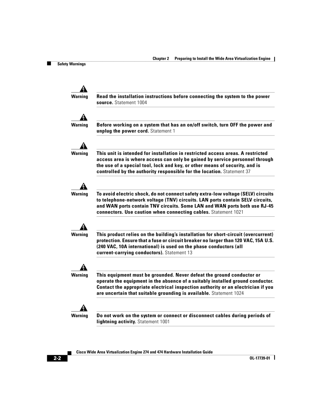 Cisco Systems 474, 274 manual OL-17739-01 