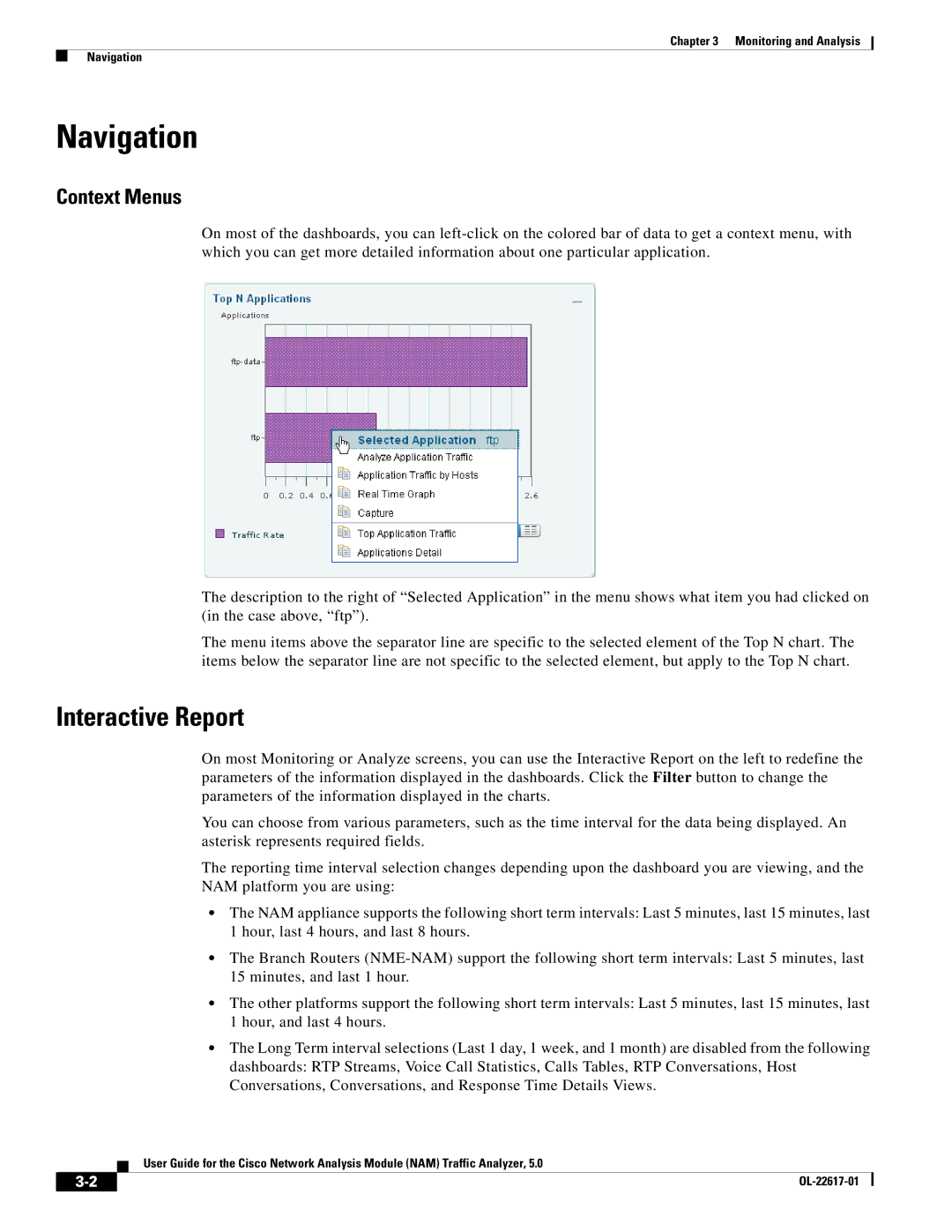 Cisco Systems 5, NAM manual Navigation, Interactive Report 