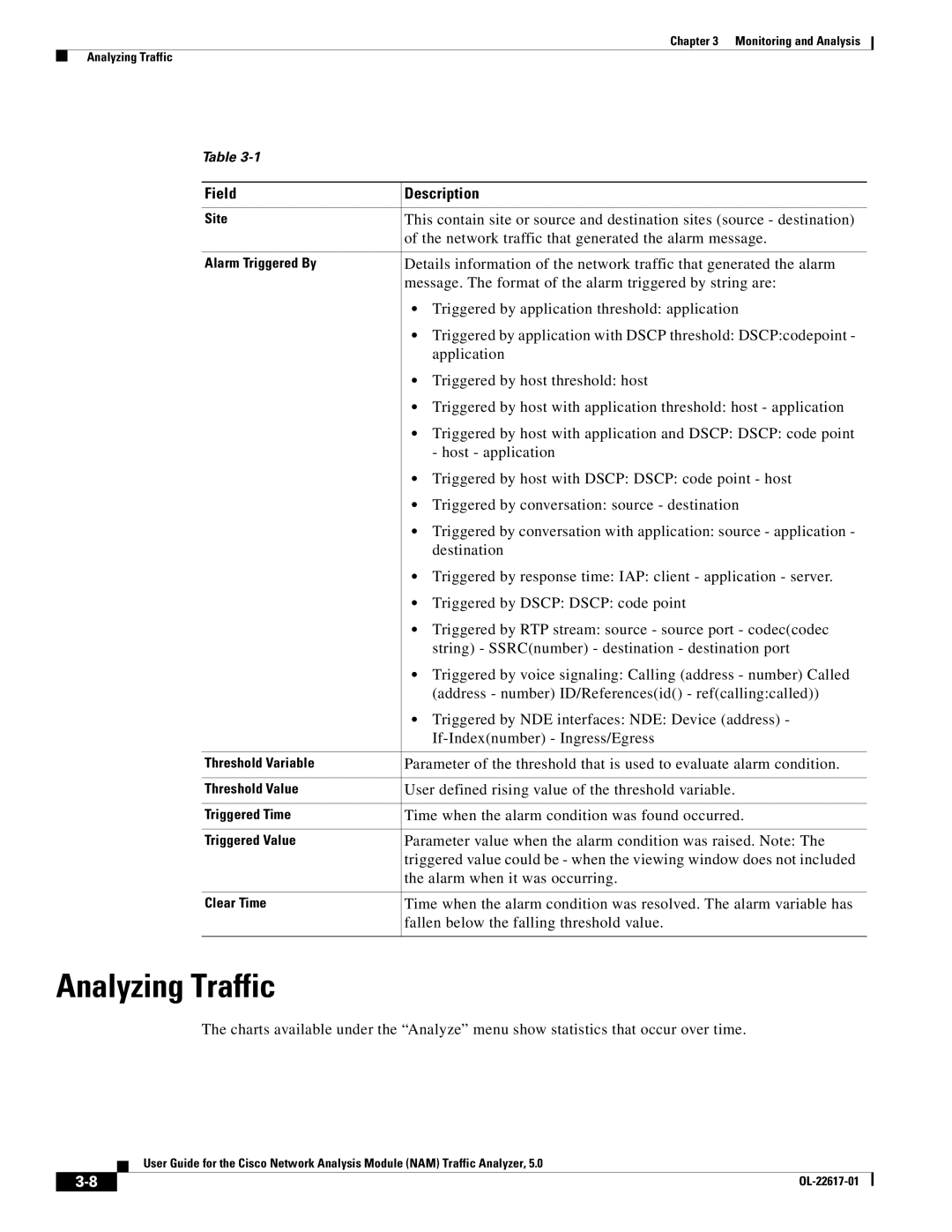 Cisco Systems 5, NAM manual Analyzing Traffic 