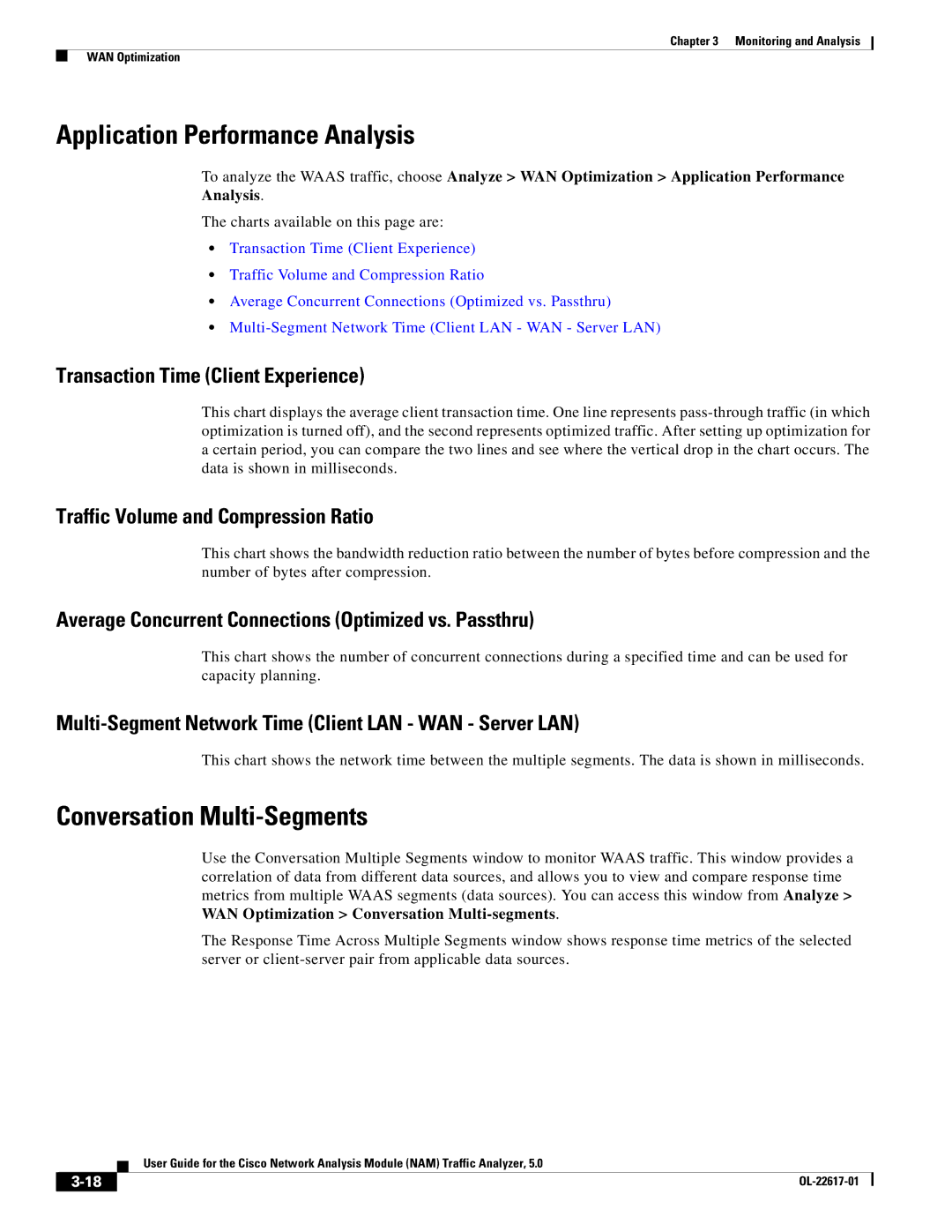 Cisco Systems 5, NAM manual Application Performance Analysis, Conversation Multi-Segments 