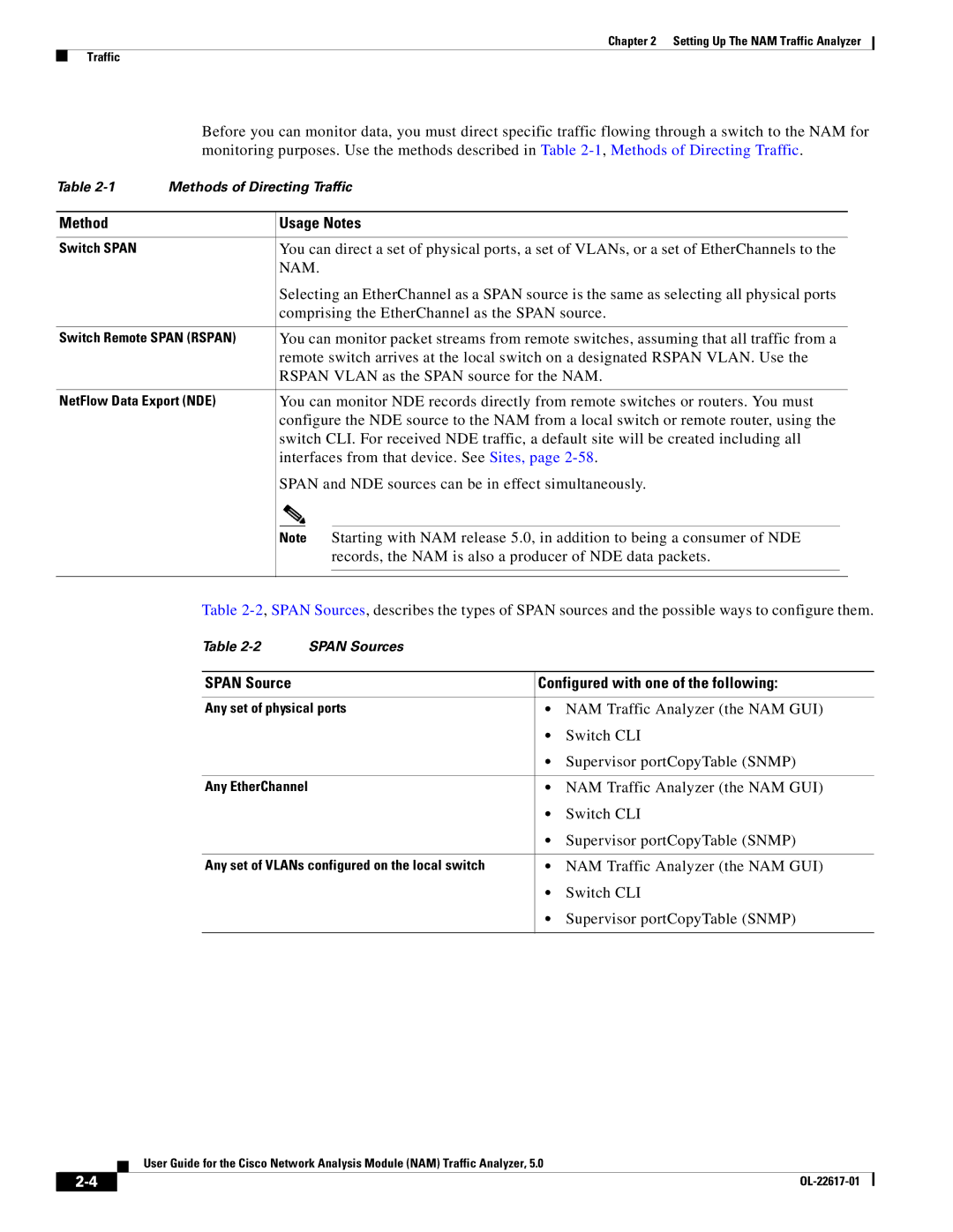 Cisco Systems 5 manual Method Usage Notes, NAM Traffic Analyzer the NAM GUI, Switch CLI, Supervisor portCopyTable Snmp 