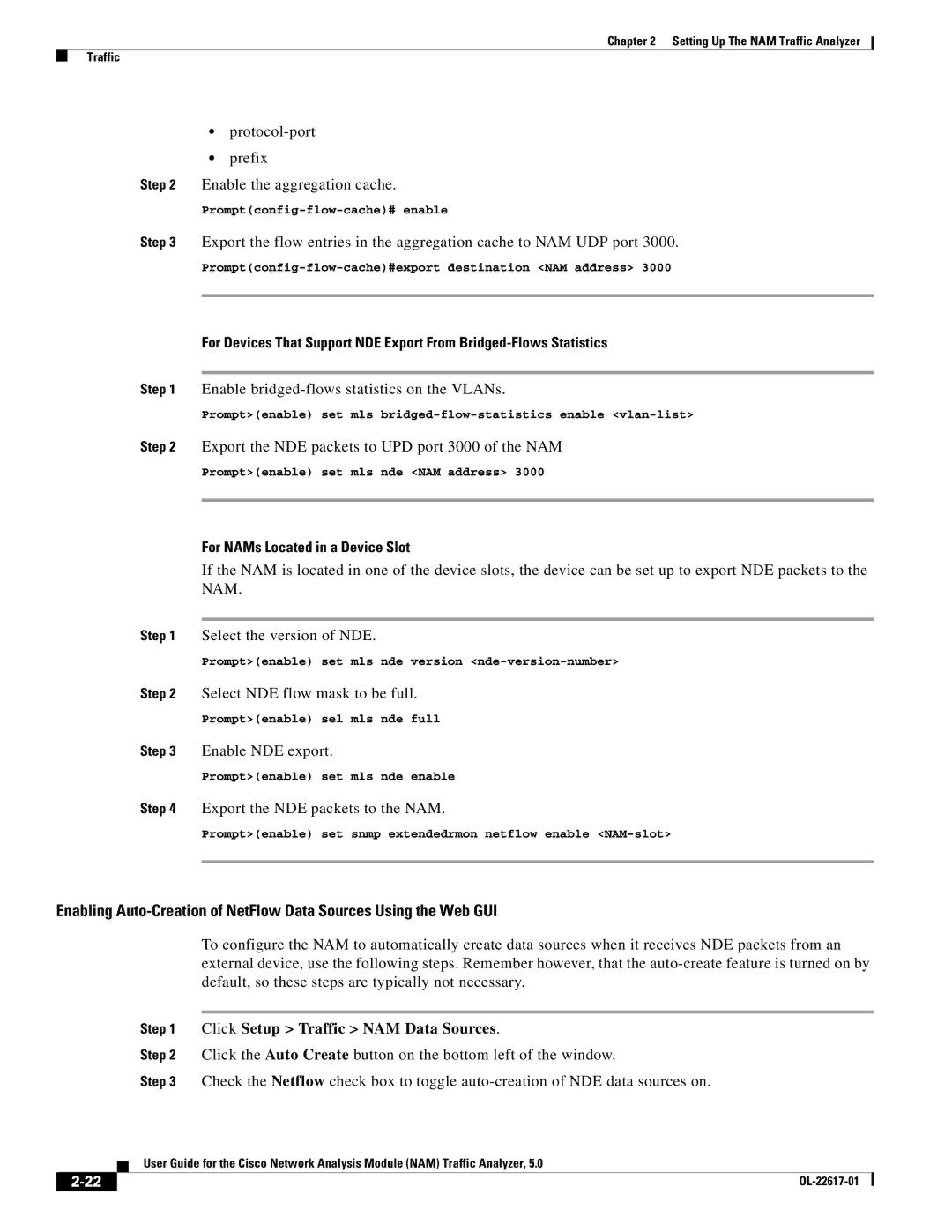 Cisco Systems 5 manual For NAMs Located in a Device Slot 