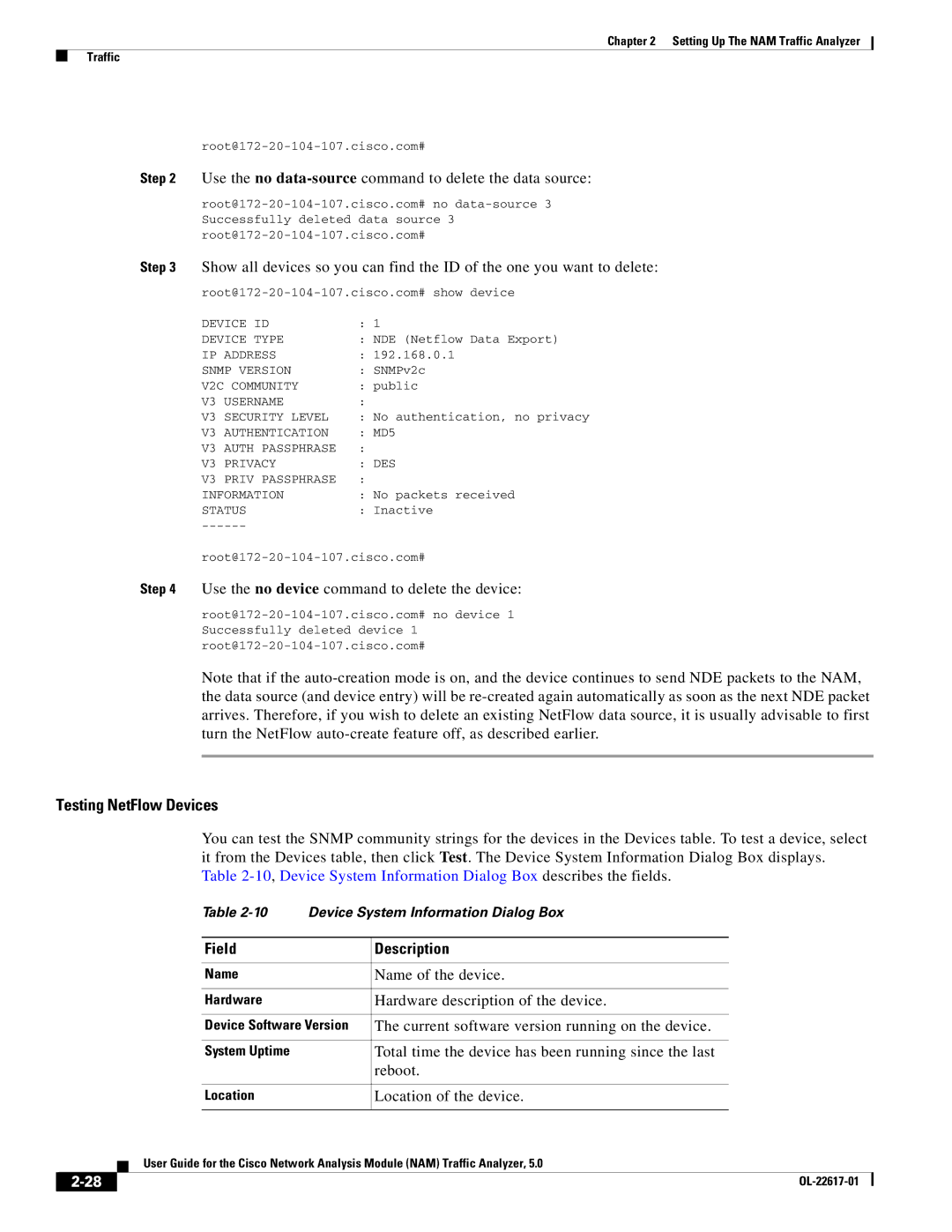 Cisco Systems 5, NAM manual Testing NetFlow Devices 