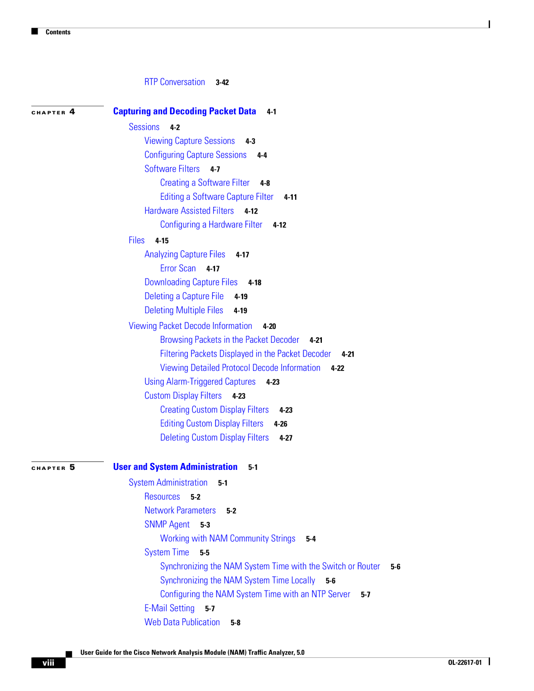 Cisco Systems 5, NAM manual System Administration Resources 