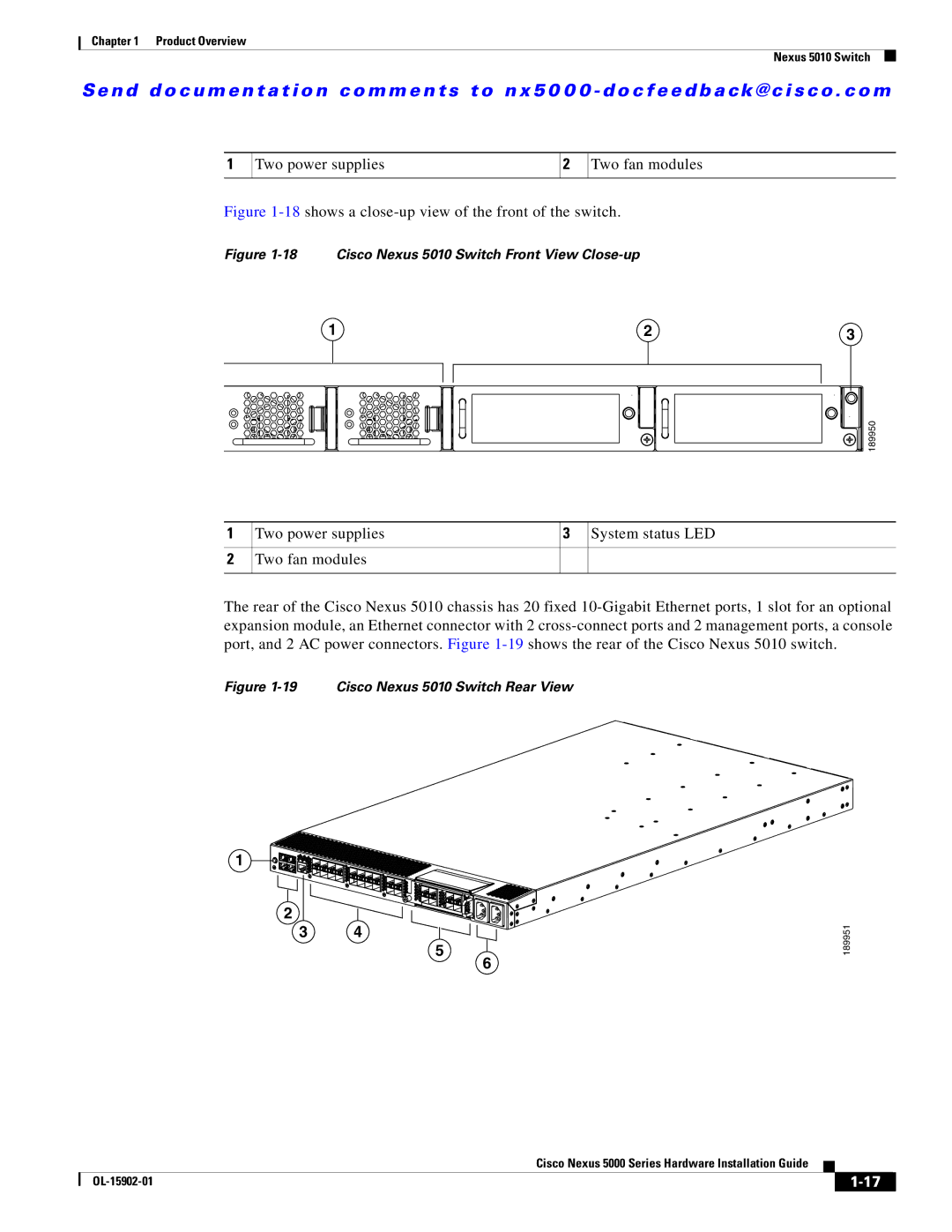 Cisco Systems 5000 Series manual 18shows a close-up view of the front of the switch 