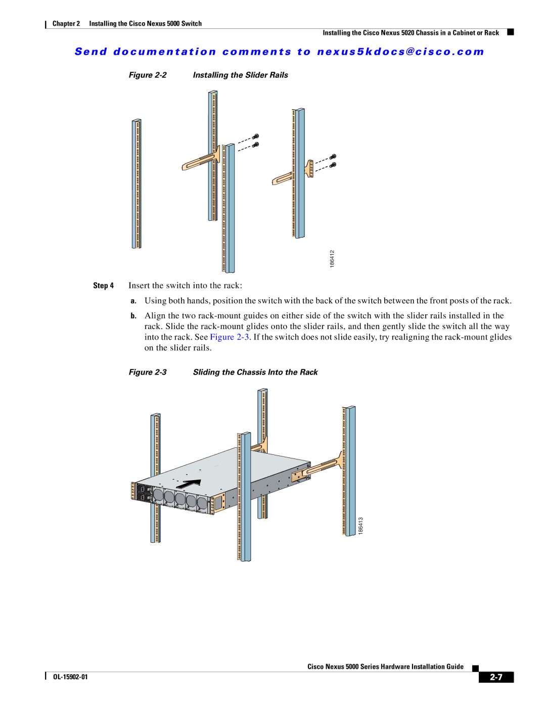 Cisco Systems 5000 Series manual Installing the Slider Rails 