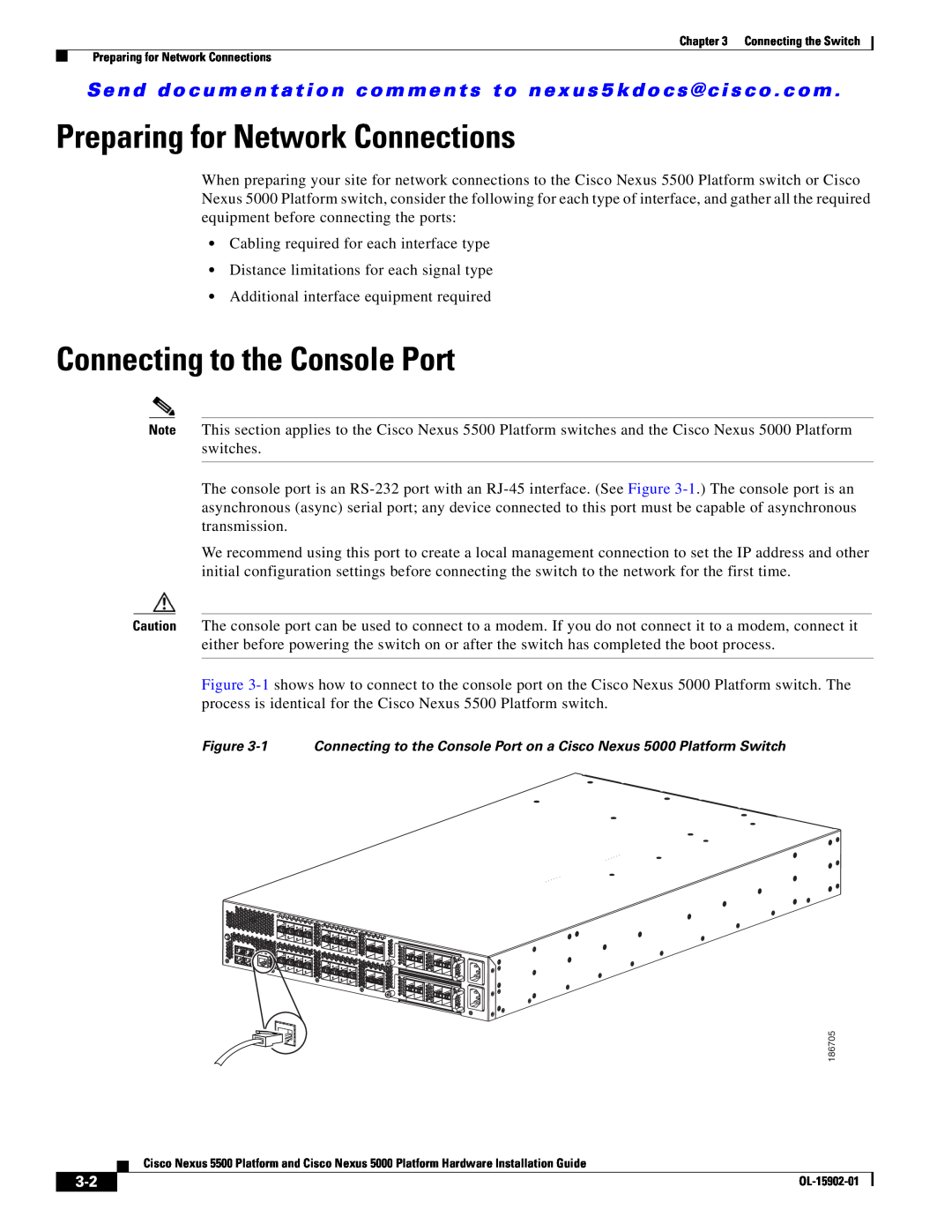 Cisco Systems 5000 manual Preparing for Network Connections, Connecting to the Console Port 
