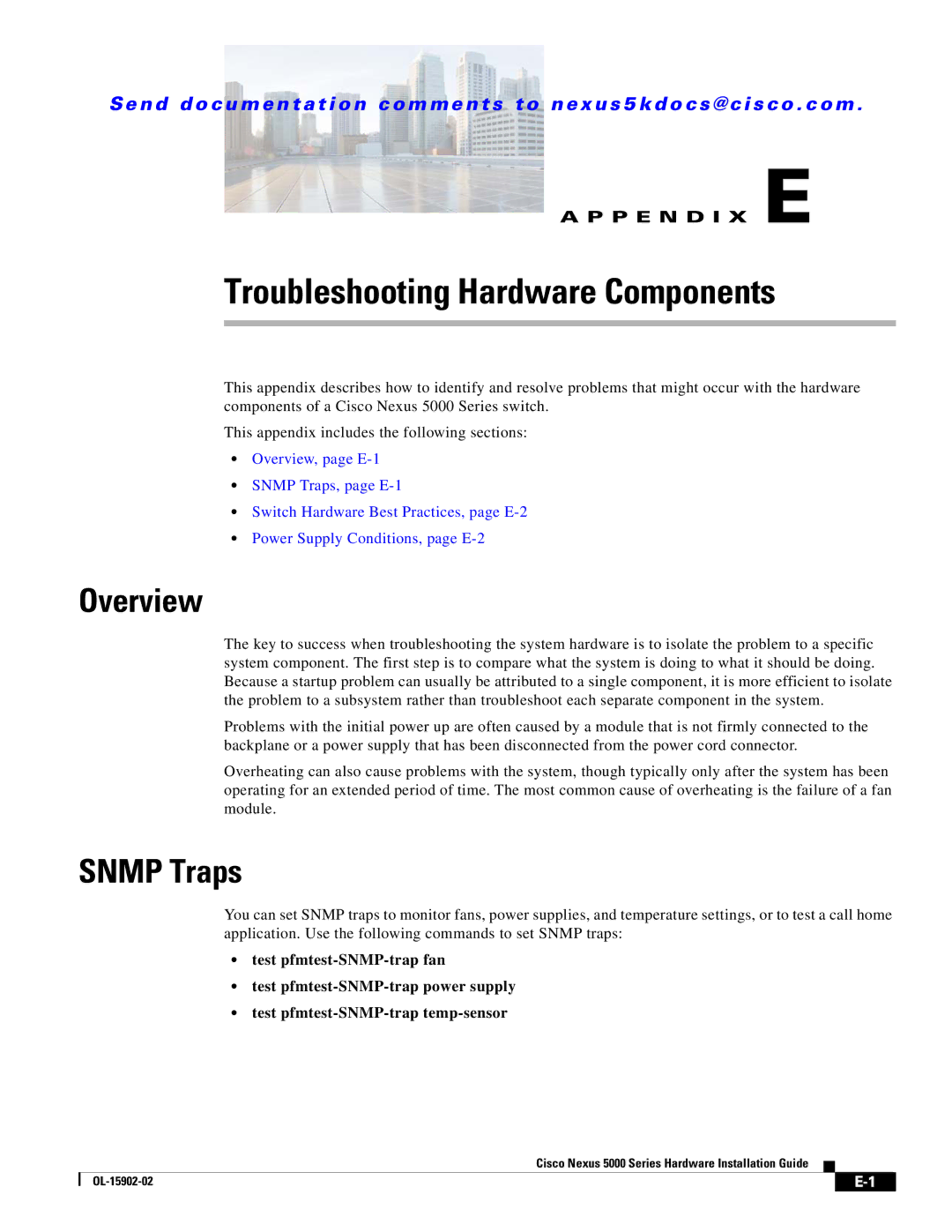 Cisco Systems 5000 manual Overview, Snmp Traps 