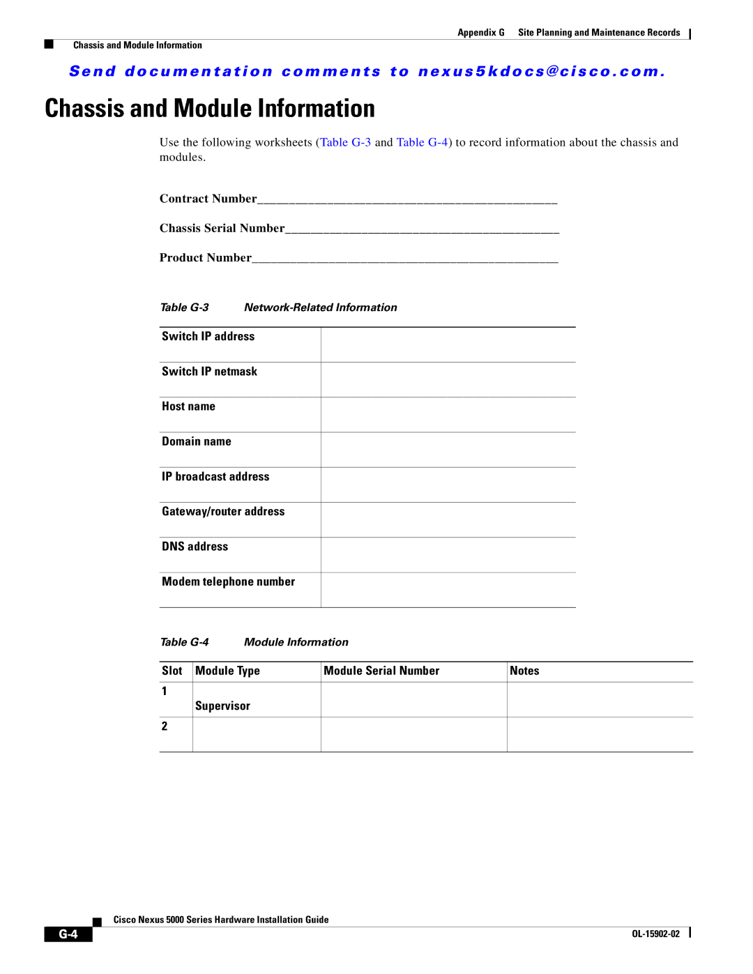 Cisco Systems 5000 manual Chassis and Module Information, Slot Module Type Module Serial Number Supervisor 