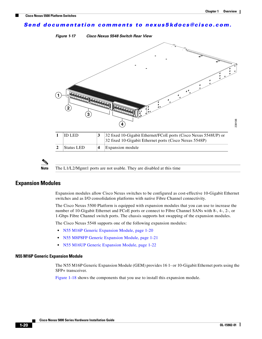 Cisco Systems 5000 manual N55 M16P Generic Expansion Module, Id Led 