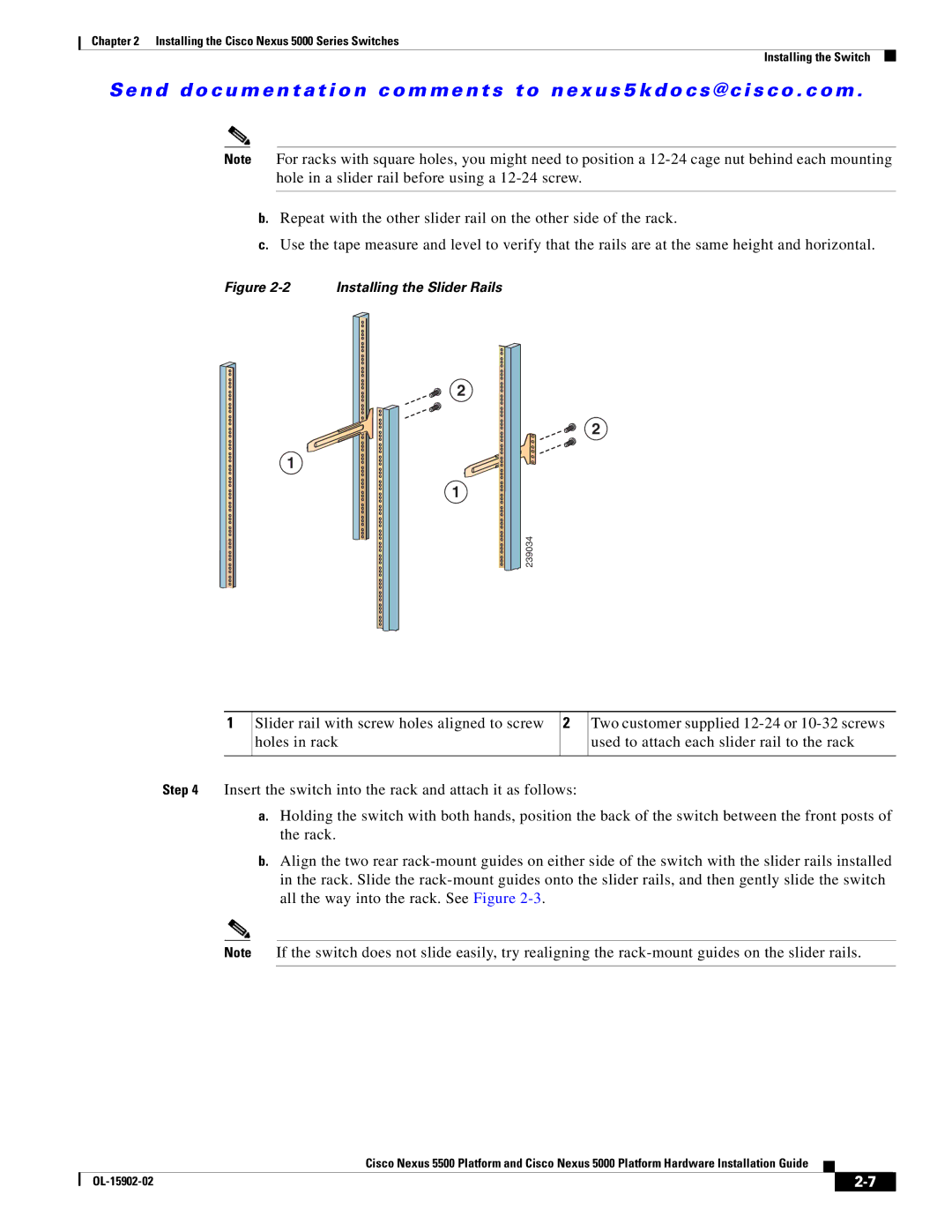 Cisco Systems 5000 manual Installing the Slider Rails 