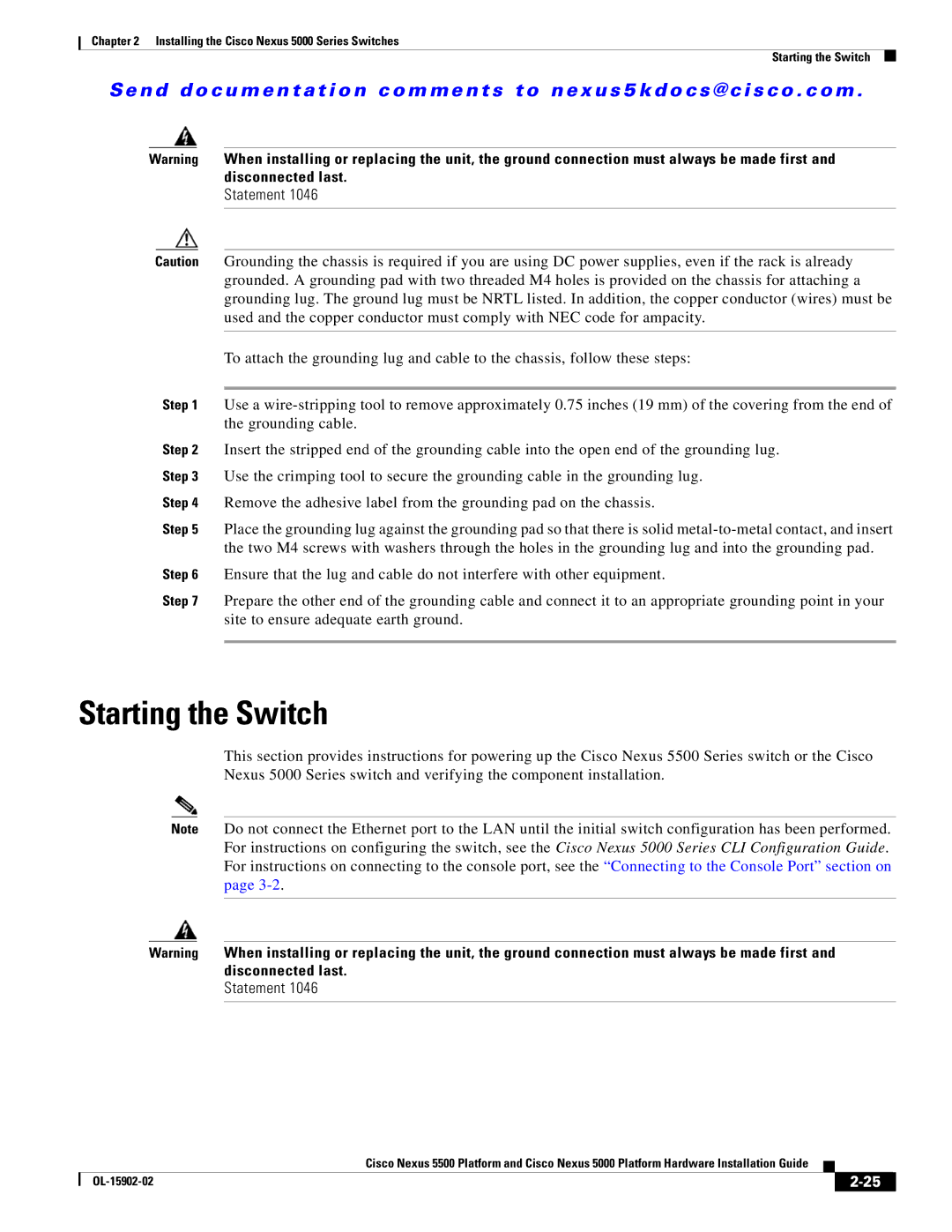 Cisco Systems 5000 manual Starting the Switch 