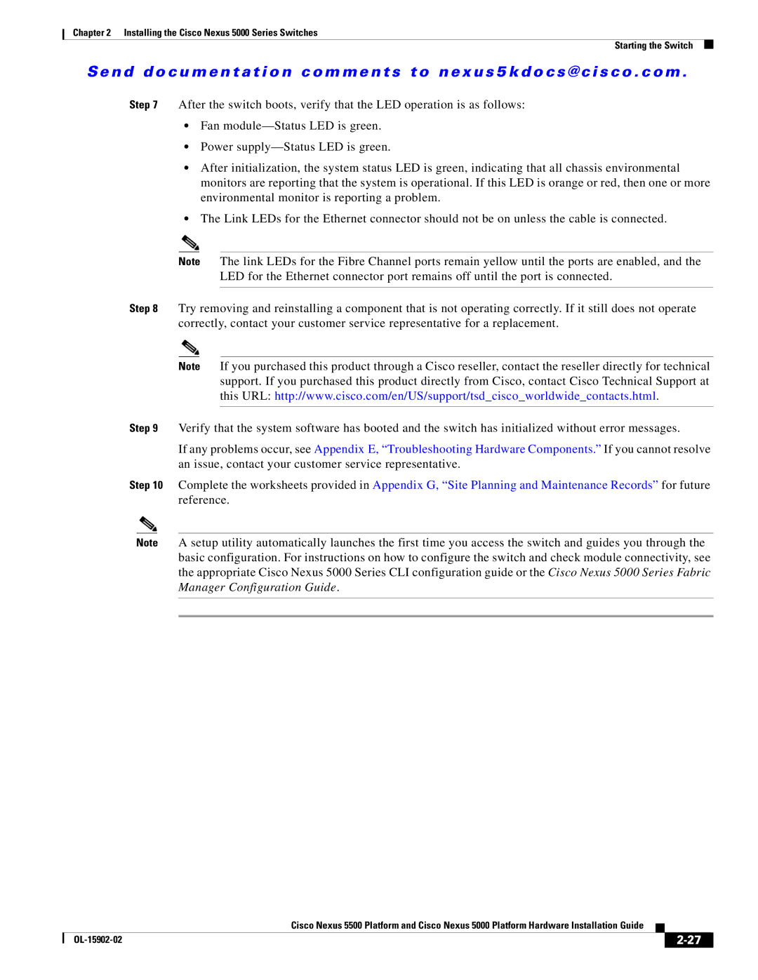 Cisco Systems 5000 manual OL-15902-02 