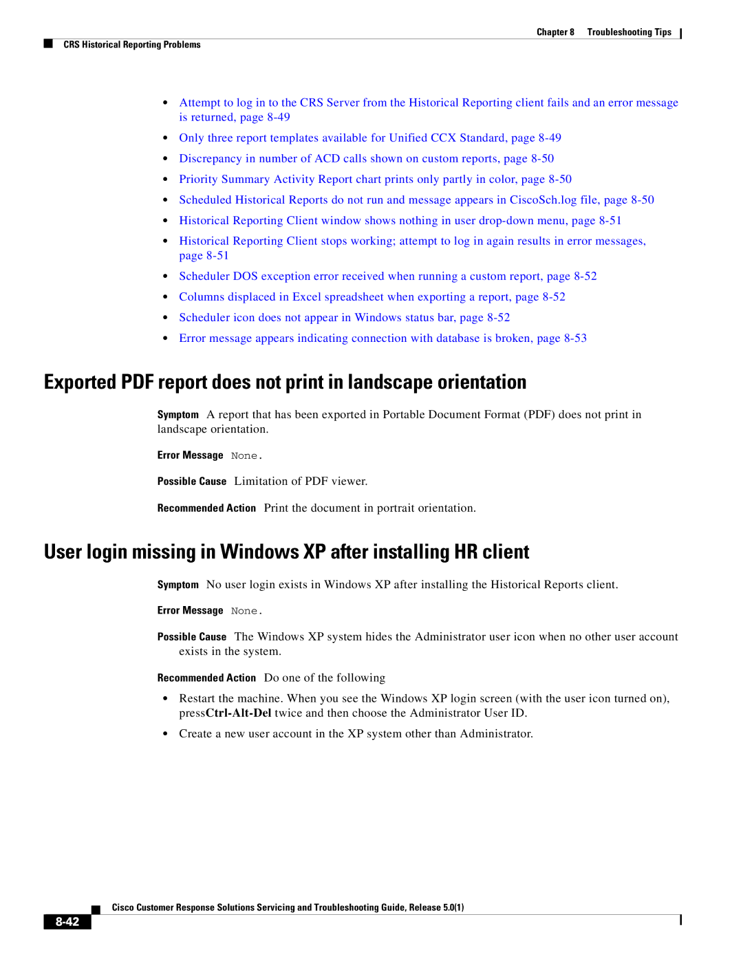 Cisco Systems 5.0(1) manual User login missing in Windows XP after installing HR client 