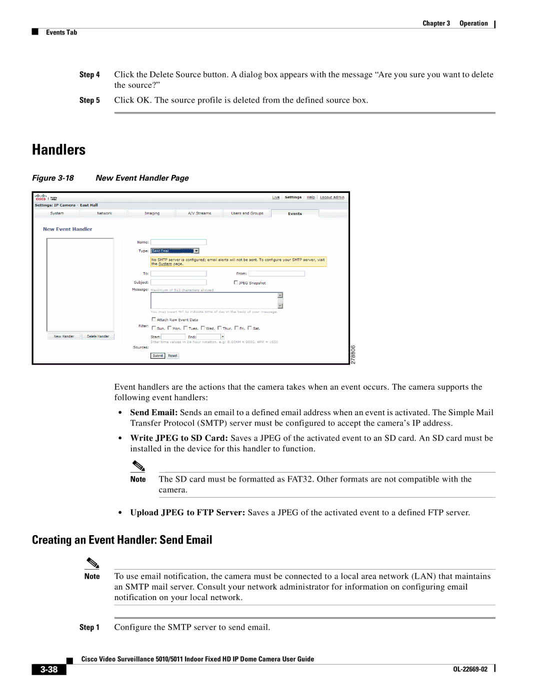 Cisco Systems 5011, 5010 manual Handlers, Creating an Event Handler Send Email 