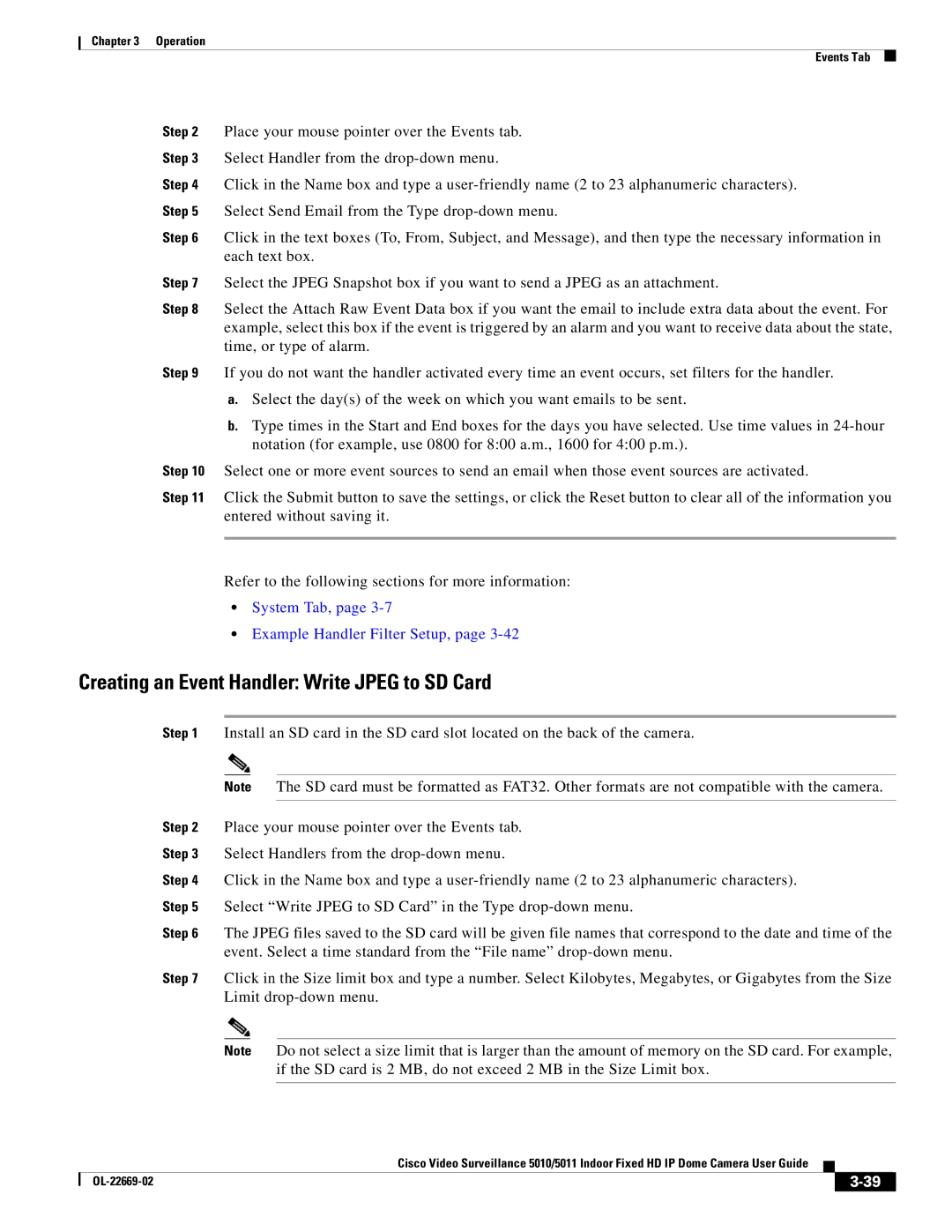 Cisco Systems 5010, 5011 manual Creating an Event Handler Write Jpeg to SD Card 