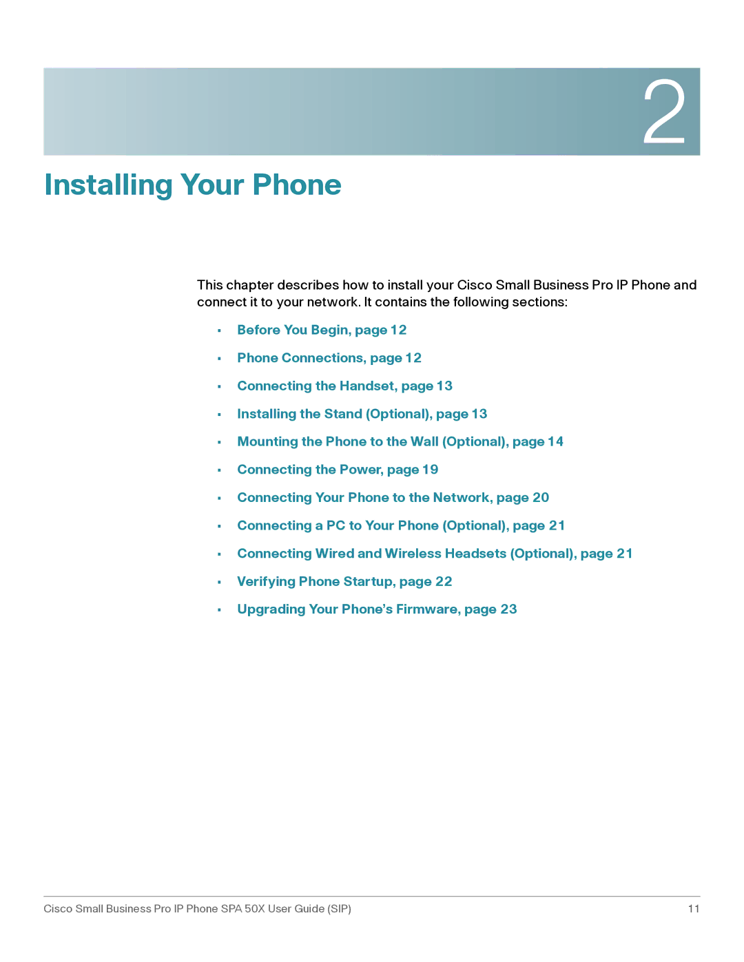 Cisco Systems 509G manual Installing Your Phone 