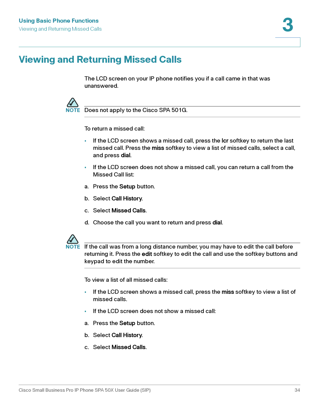 Cisco Systems 509G manual Viewing and Returning Missed Calls, Select Call History Select Missed Calls 