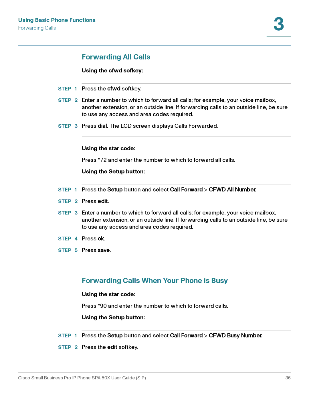 Cisco Systems 509G manual Forwarding All Calls, Forwarding Calls When Your Phone is Busy, Using the cfwd sofkey 