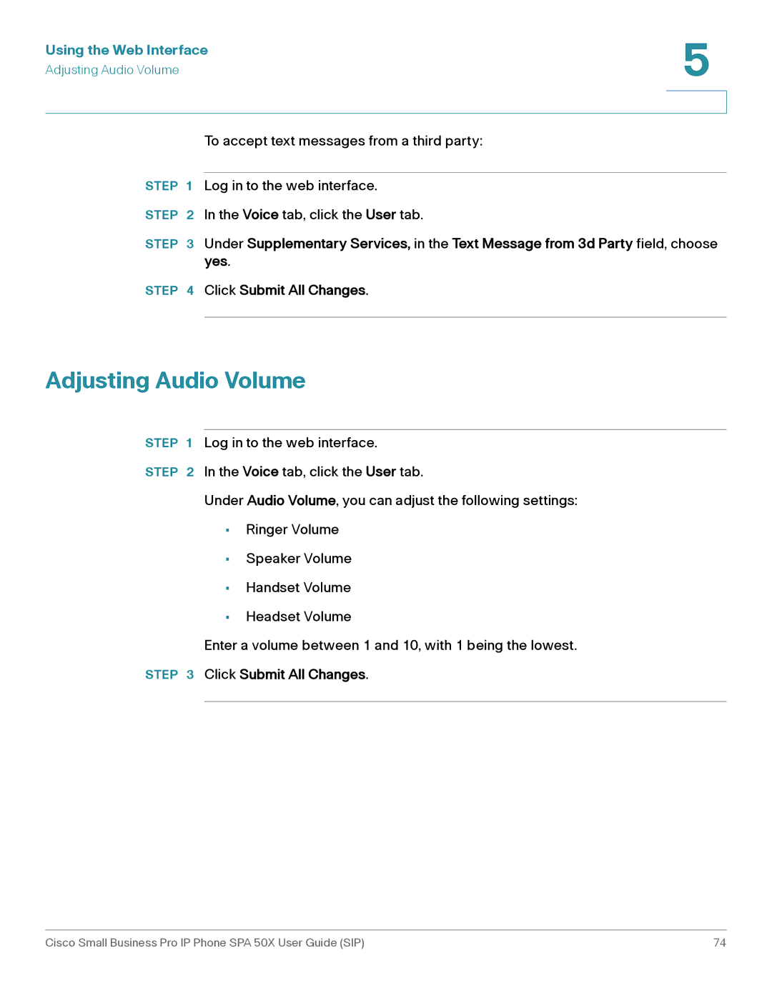 Cisco Systems 509G manual Adjusting Audio Volume 