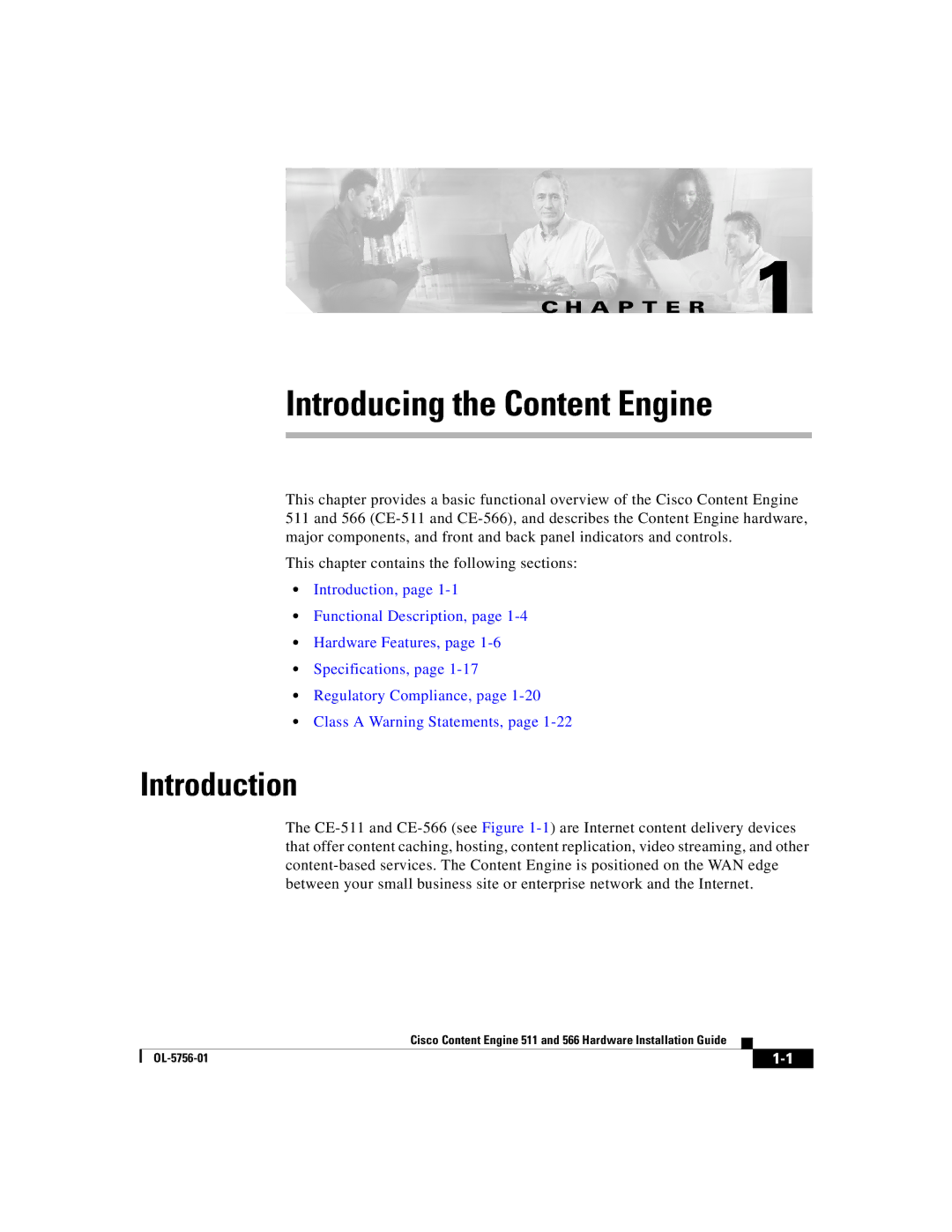 Cisco Systems 566, 511 manual Introducing the Content Engine, Introduction 