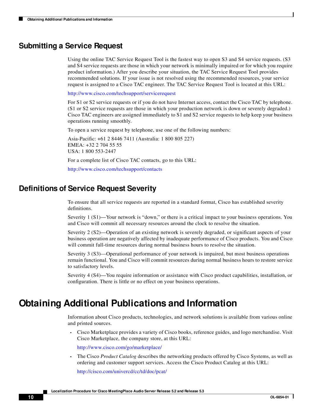 Cisco Systems 5.2 manual Obtaining Additional Publications and Information, Submitting a Service Request 