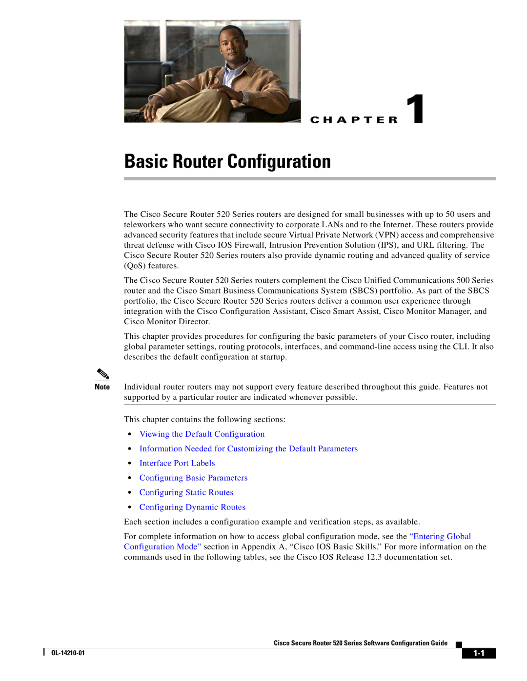 Cisco Systems 520 series manual Basic Router Configuration 