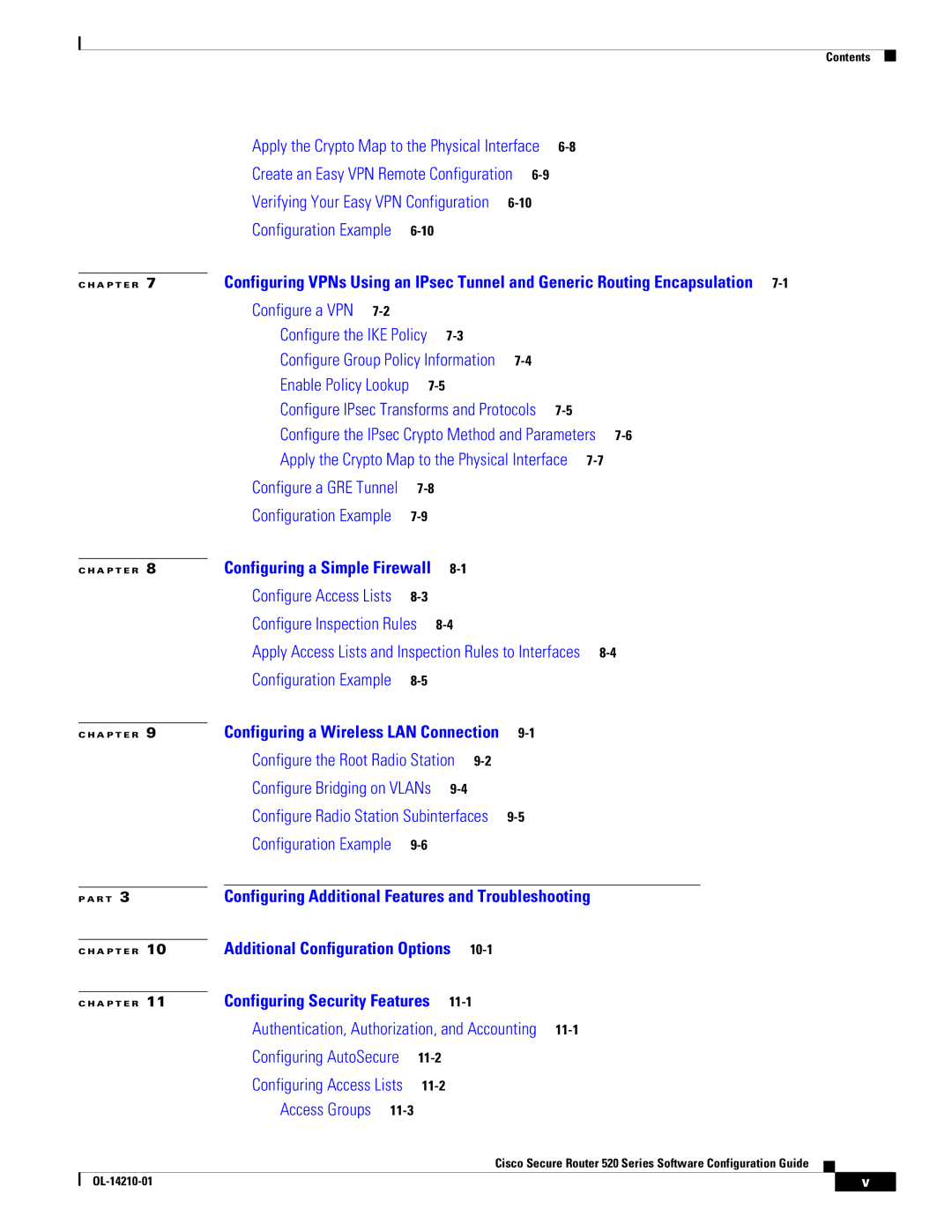 Cisco Systems 520 series manual Additional Configuration Options 