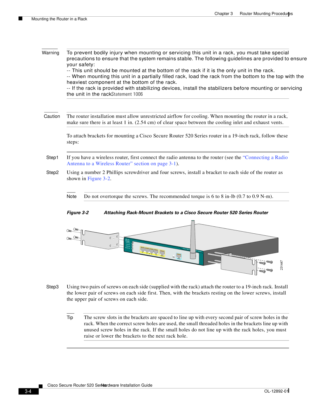 Cisco Systems 520 manual 231447 