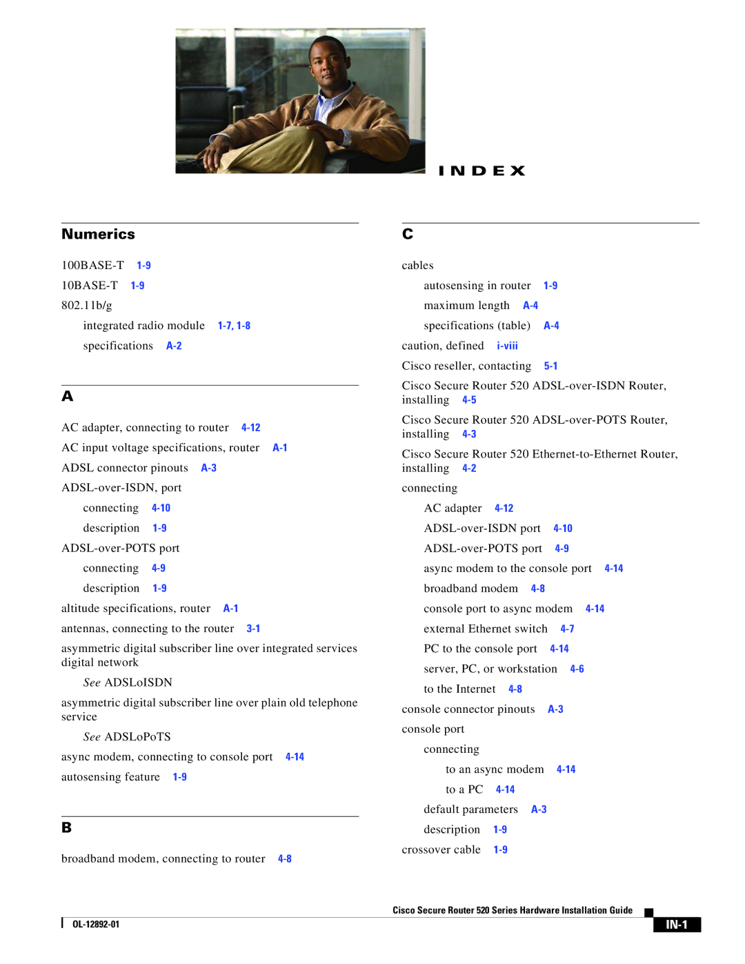 Cisco Systems 520 manual Numerics 