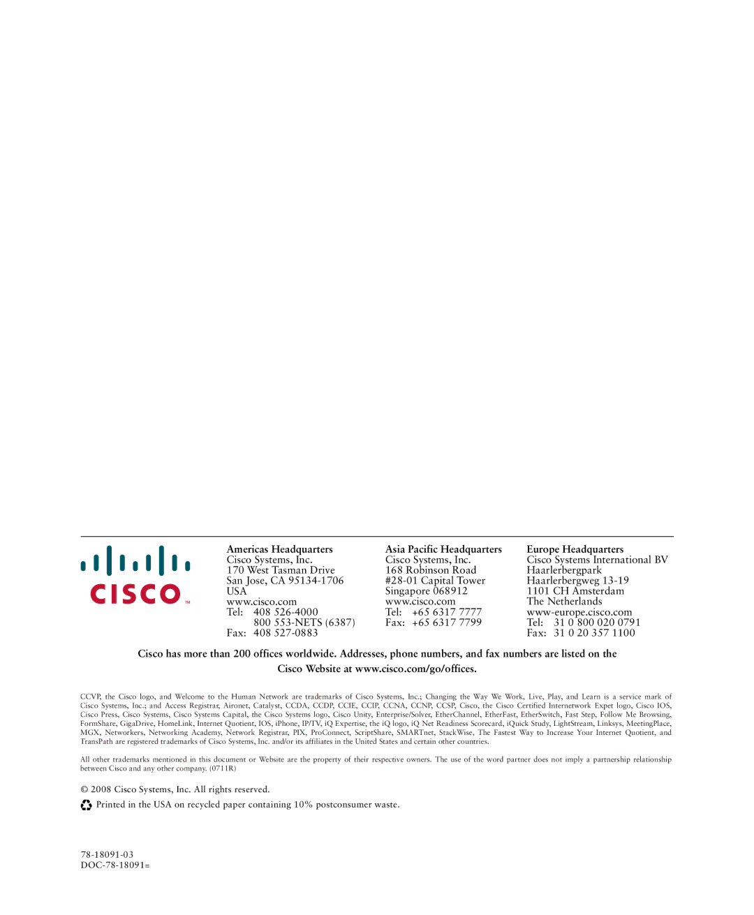 Cisco Systems 526 quick start Usa 