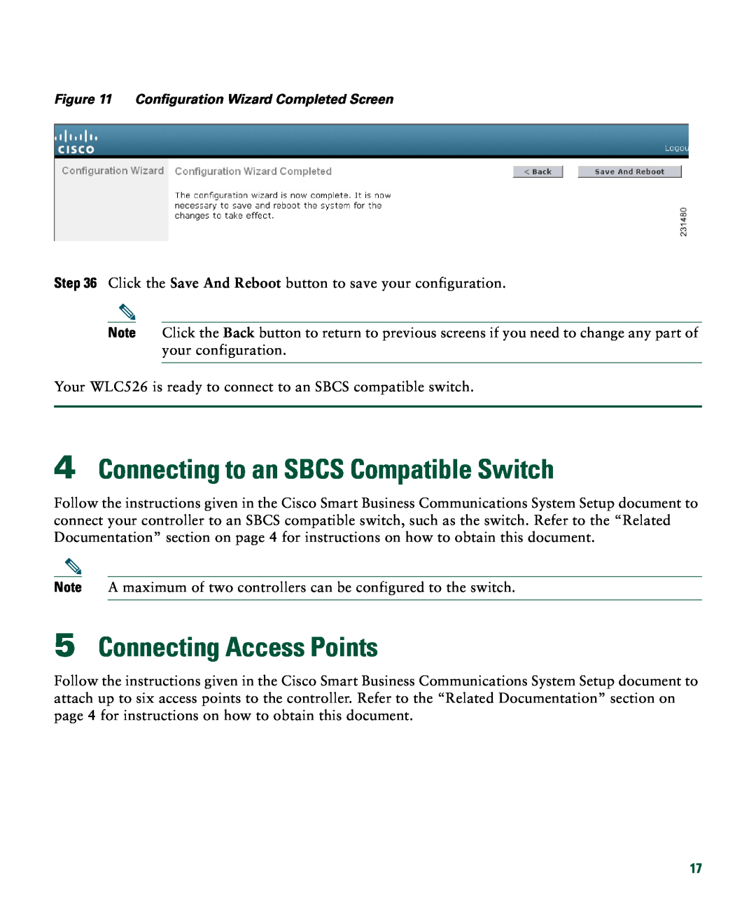 Cisco Systems 526 quick start Connecting to an SBCS Compatible Switch, Connecting Access Points 