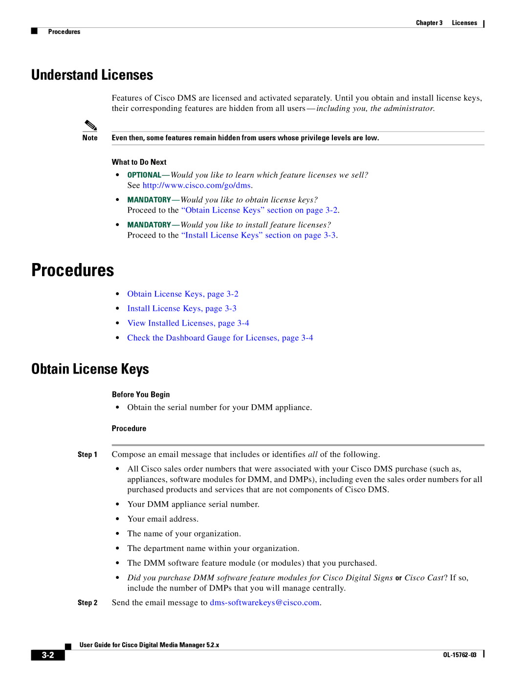 Cisco Systems 5.2.x manual Understand Licenses, Obtain License Keys, What to Do Next, Before You Begin 