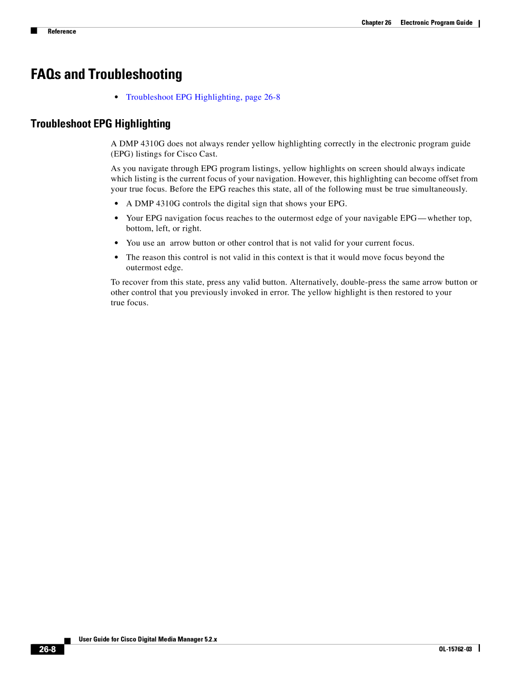 Cisco Systems 5.2.x manual Troubleshoot EPG Highlighting, 26-8 