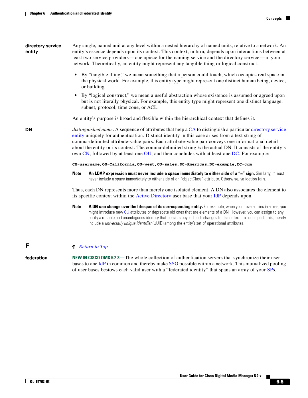 Cisco Systems 5.2.x manual Federation 