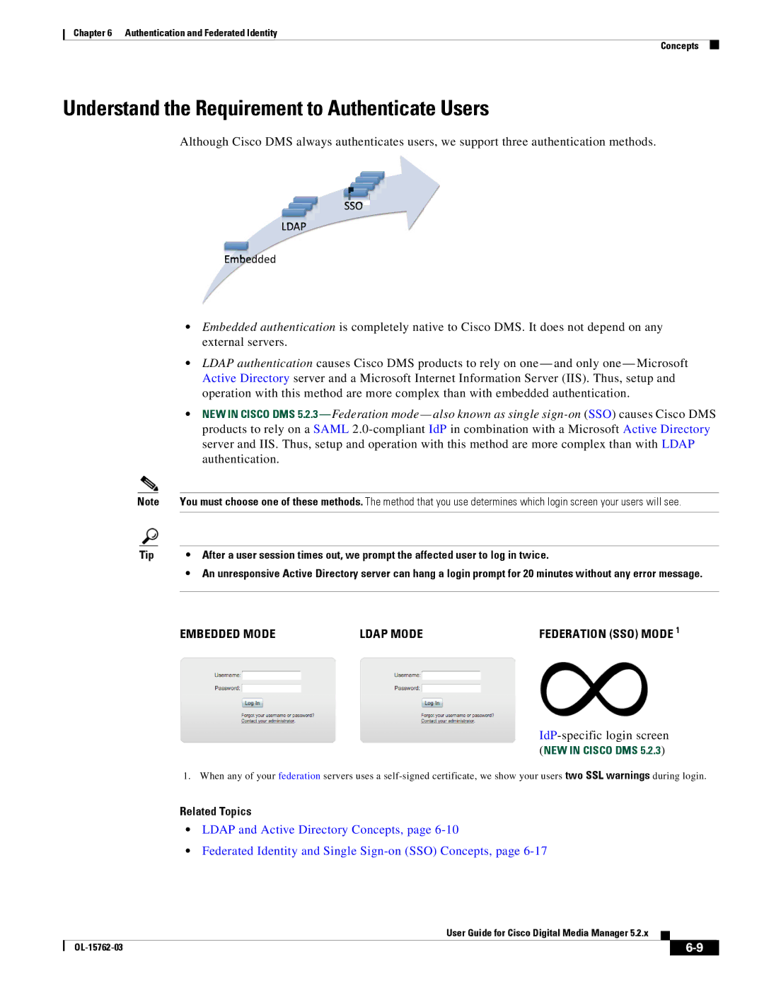 Cisco Systems 5.2.x manual Understand the Requirement to Authenticate Users, IdP-specific login screen 