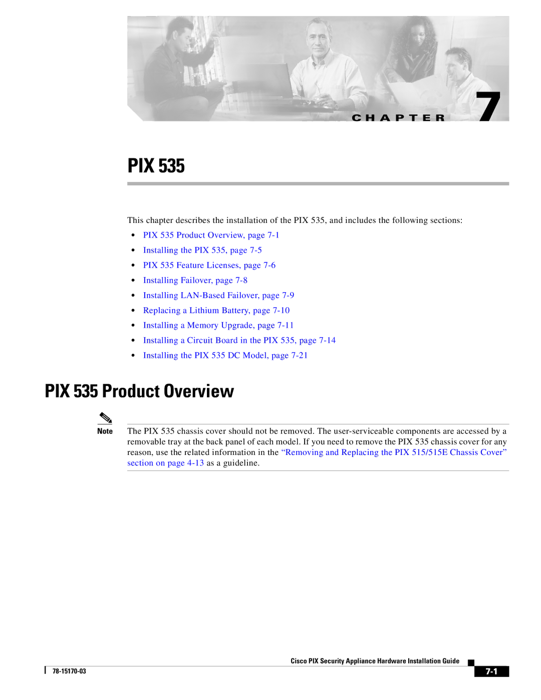 Cisco Systems user service Pix, PIX 535 Product Overview 