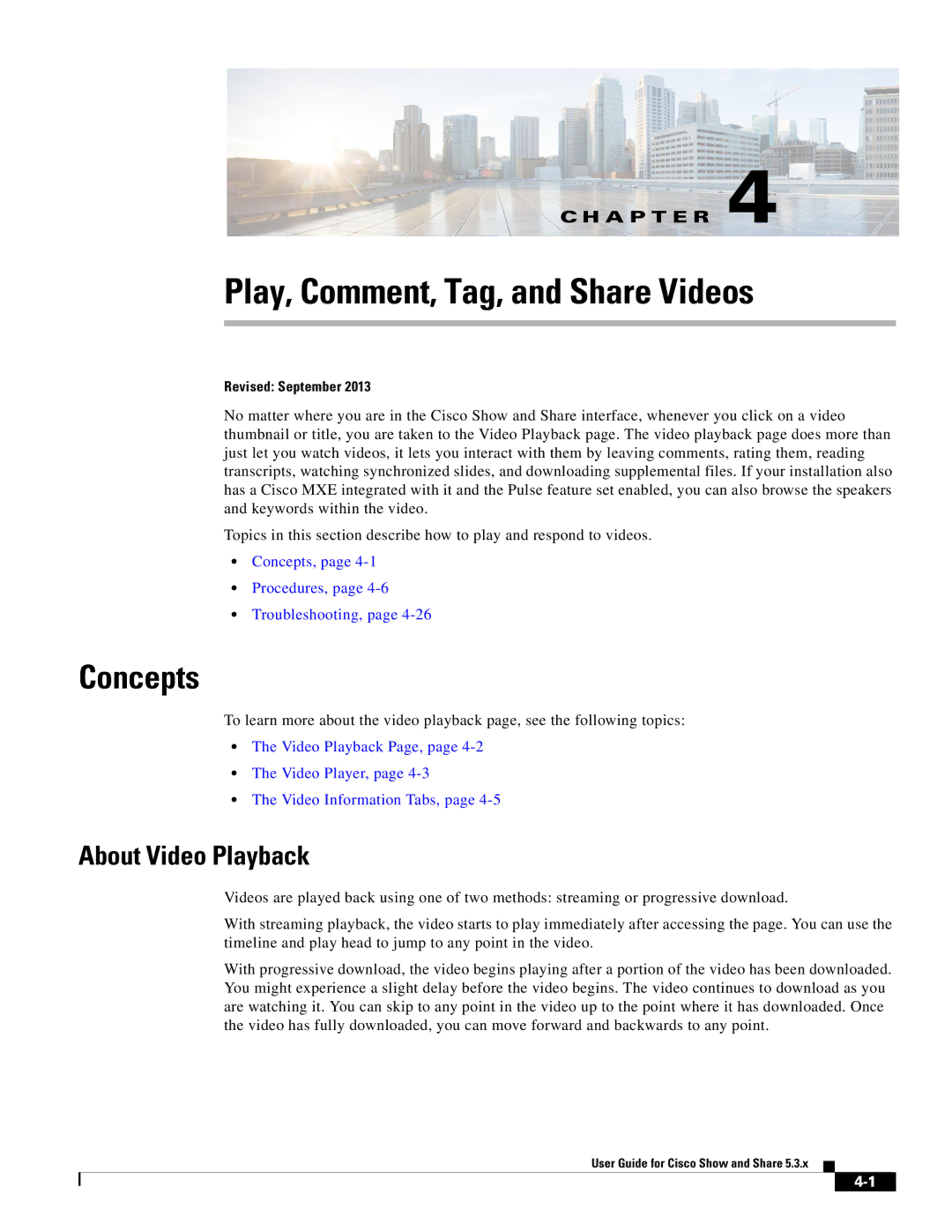 Cisco Systems 5.3.x manual Concepts, About Video Playback 