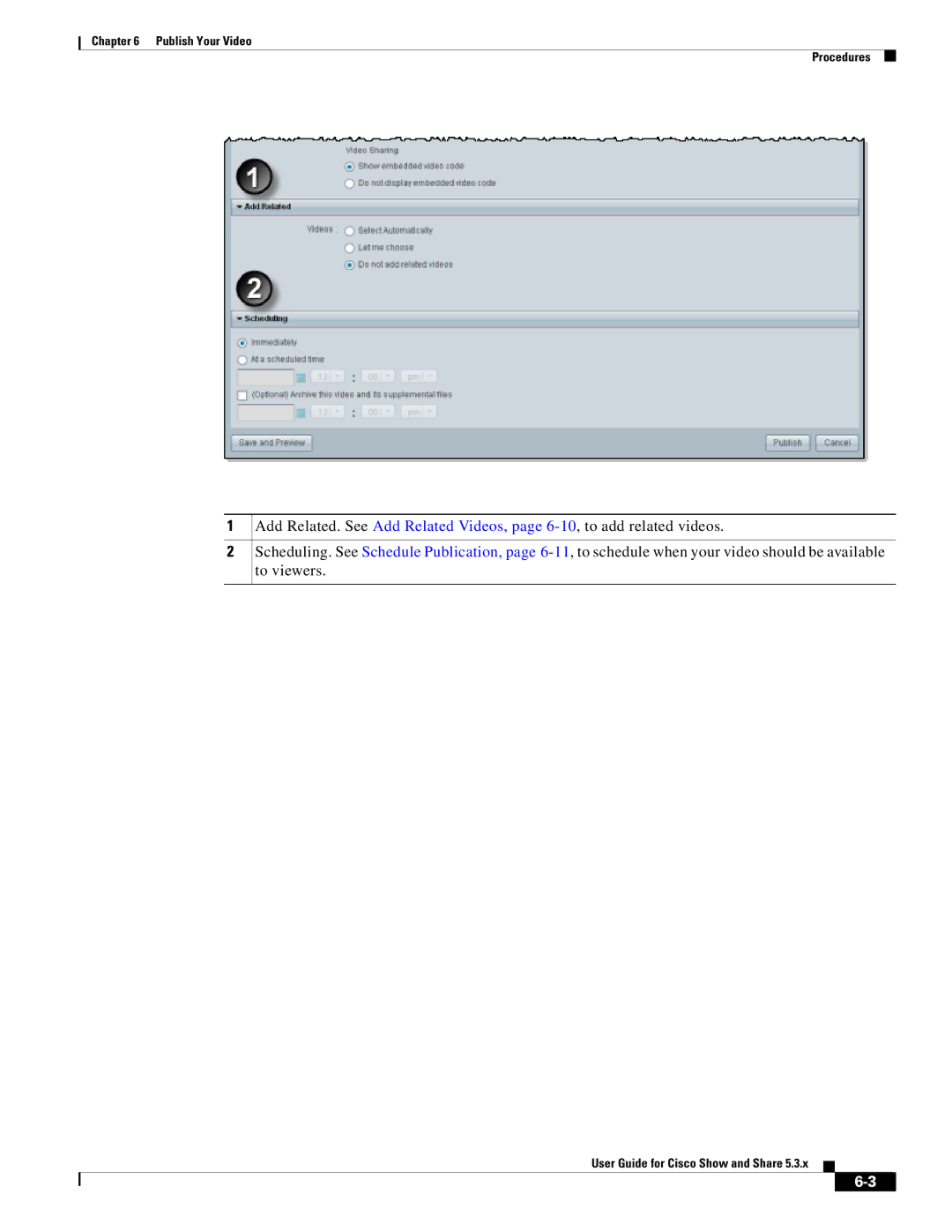 Cisco Systems 5.3.x manual Publish Your Video Procedures 