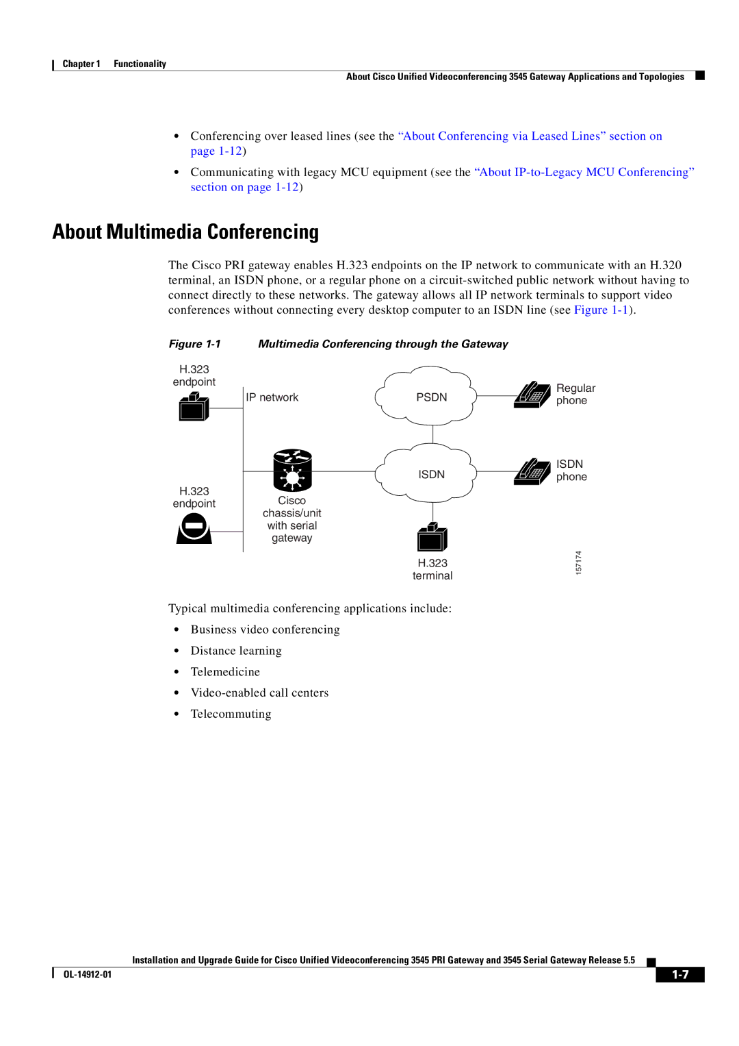 Cisco Systems 545 Serial manual About Multimedia Conferencing, Multimedia Conferencing through the Gateway 