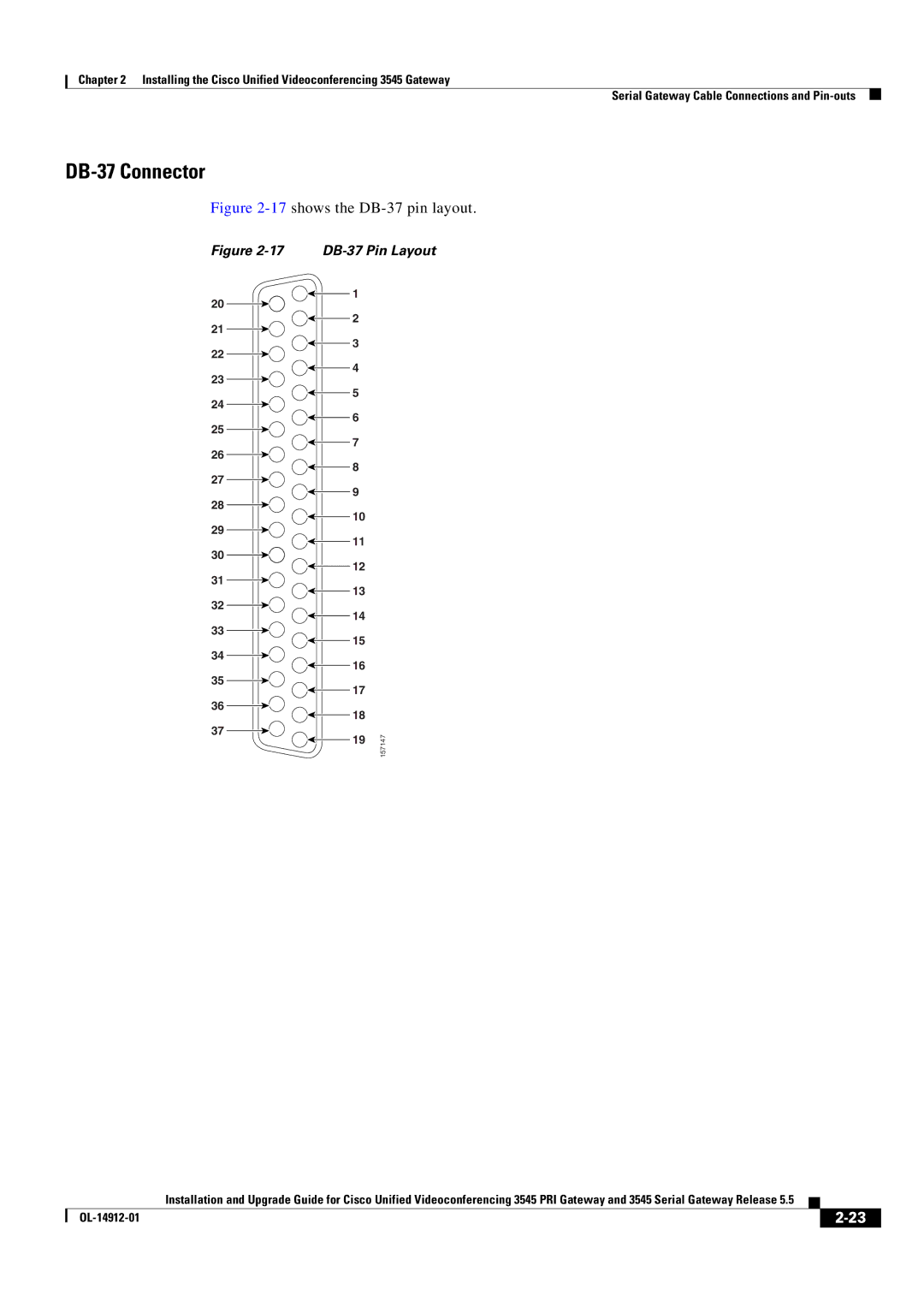 Cisco Systems 545 Serial manual DB-37 Connector 