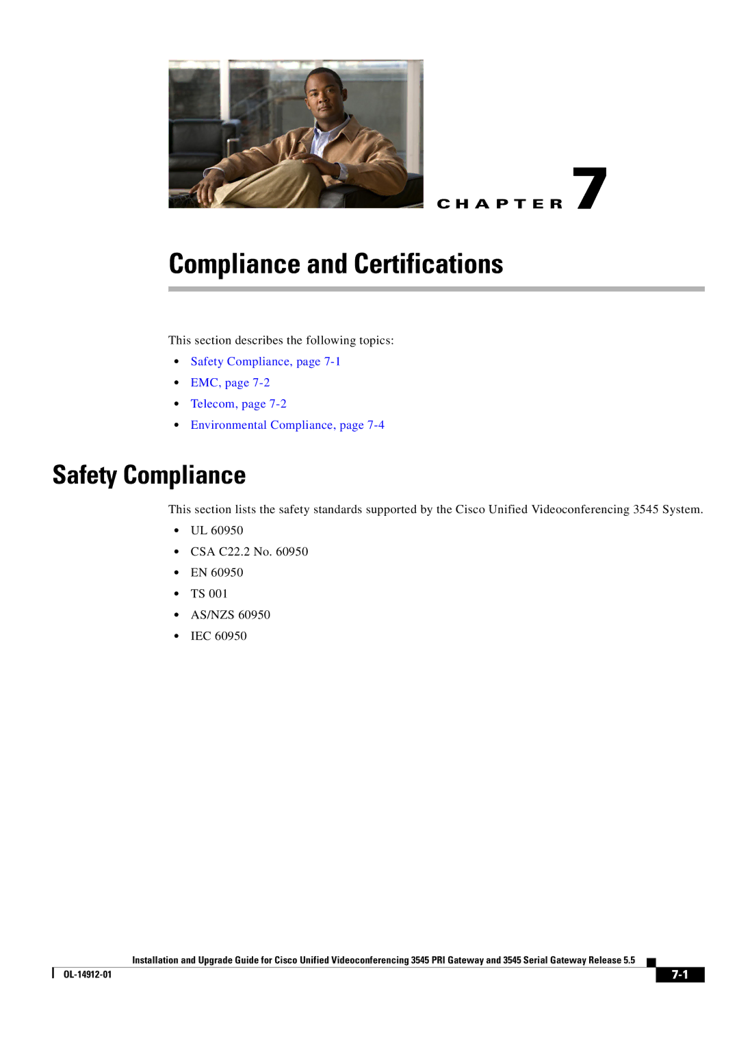 Cisco Systems 545 Serial manual Compliance and Certifications, Safety Compliance 