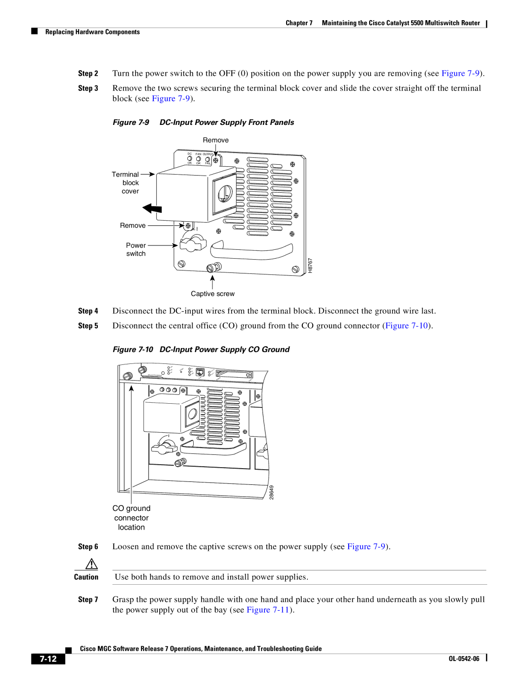 Cisco Systems 5500 manual DC-Input Power Supply Front Panels 