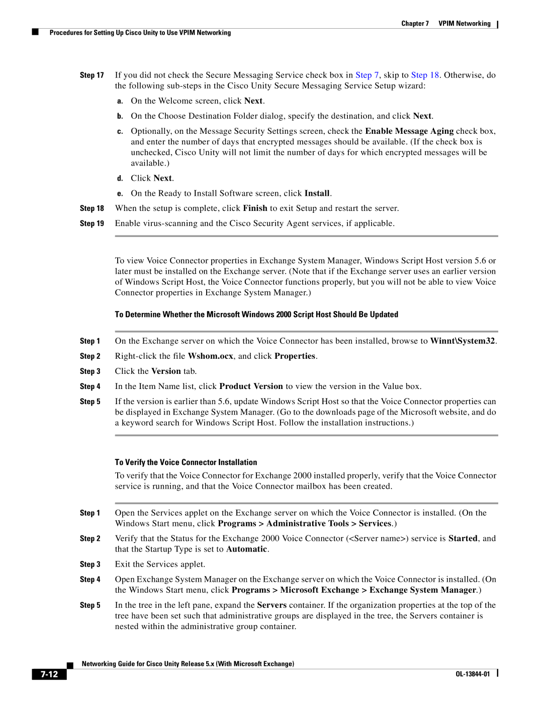 Cisco Systems 5.x manual To Verify the Voice Connector Installation 