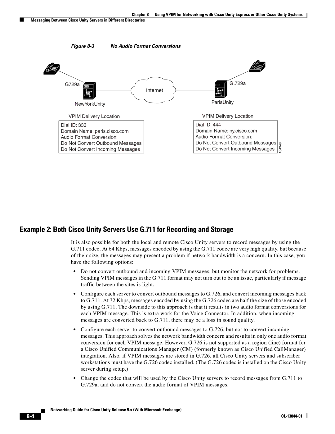 Cisco Systems 5.x manual No Audio Format Conversions 