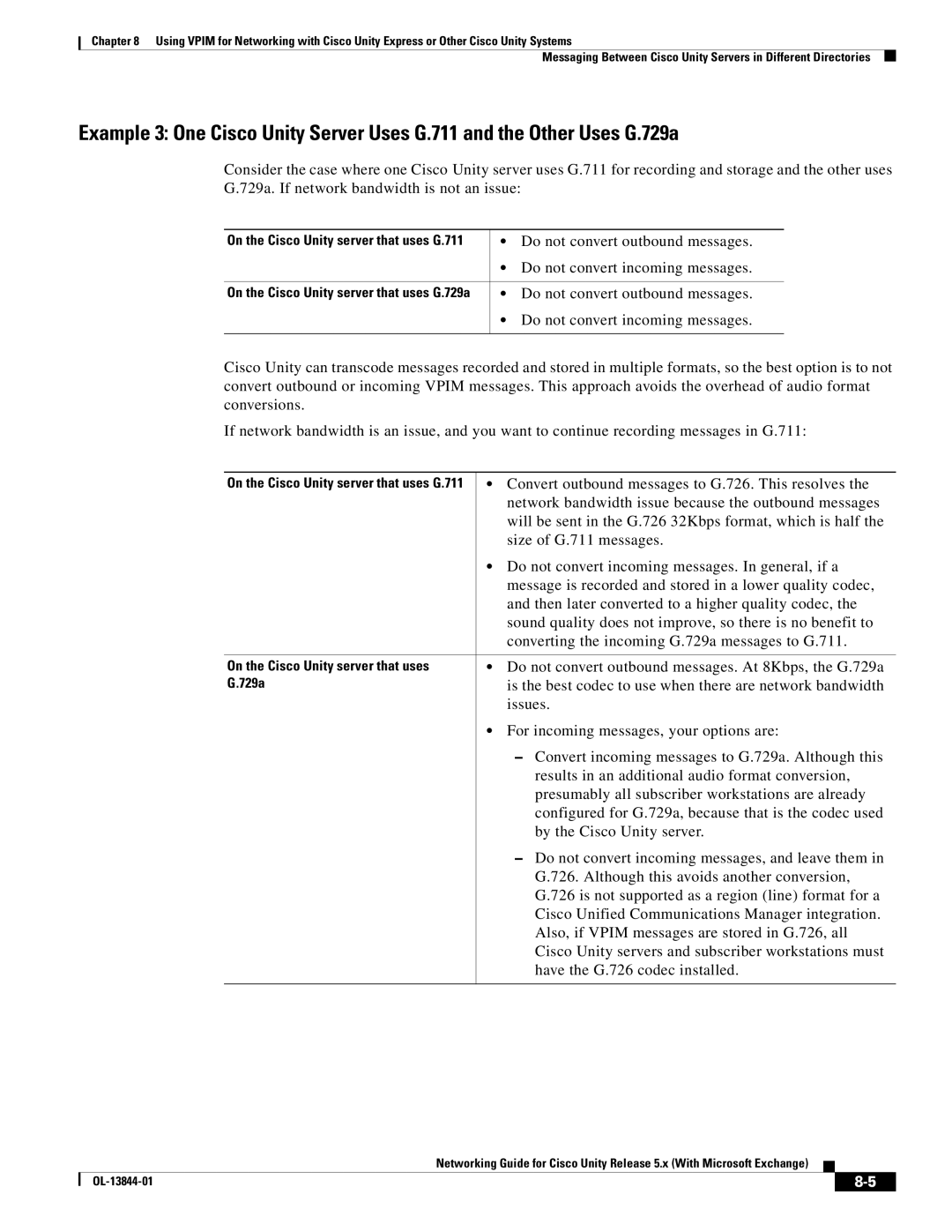 Cisco Systems 5.x manual Do not convert outbound messages, Do not convert incoming messages 