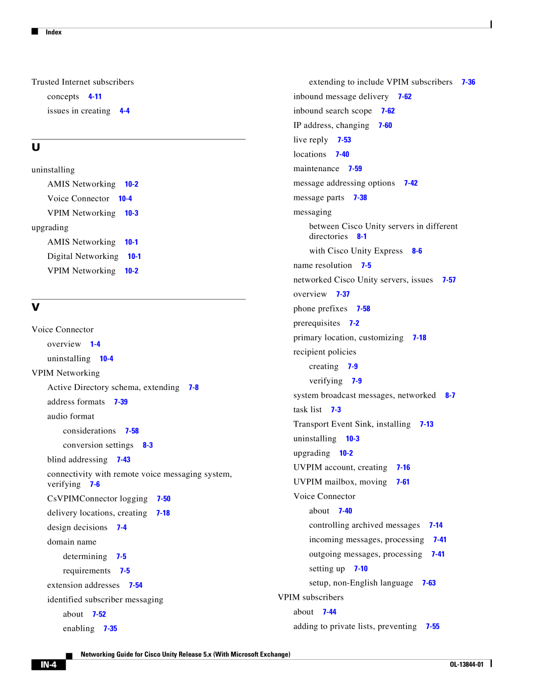 Cisco Systems 5.x manual IN-4 