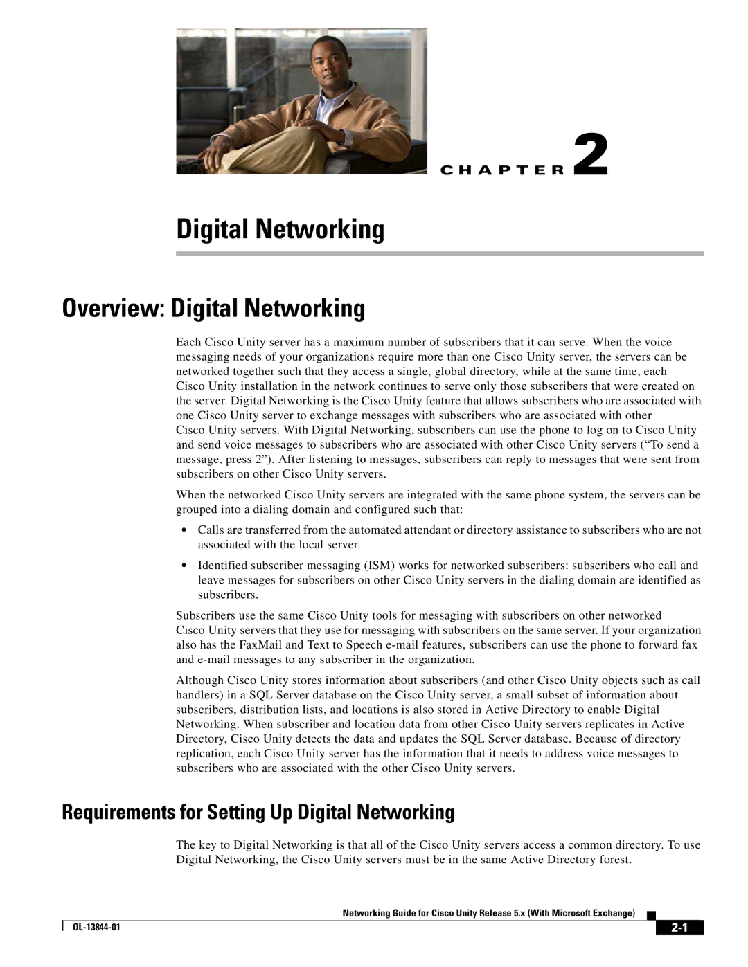 Cisco Systems 5.x manual Overview Digital Networking, Requirements for Setting Up Digital Networking 